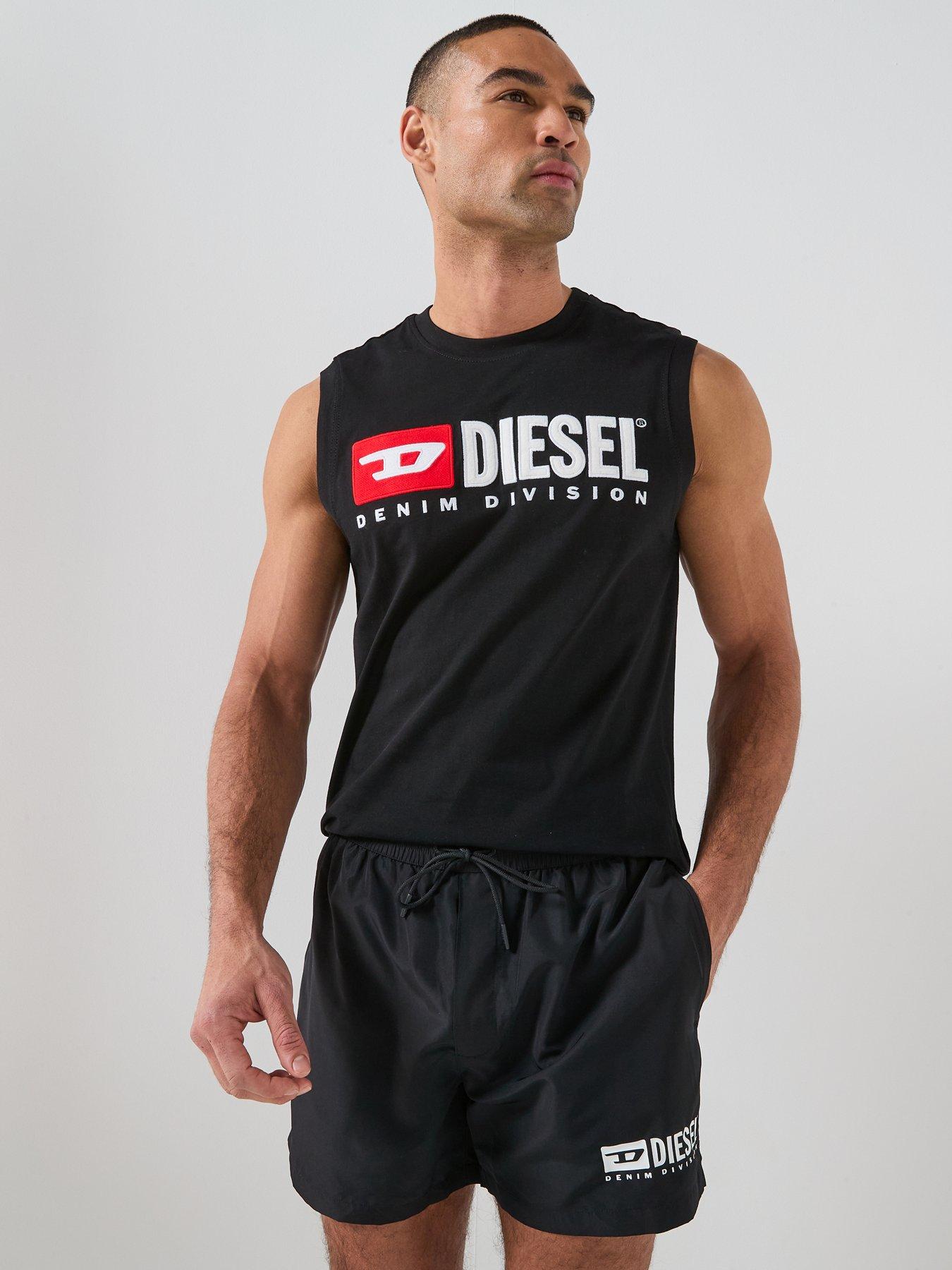 Image 6 of 6 of Diesel Classic Logo Swim Shorts - Black