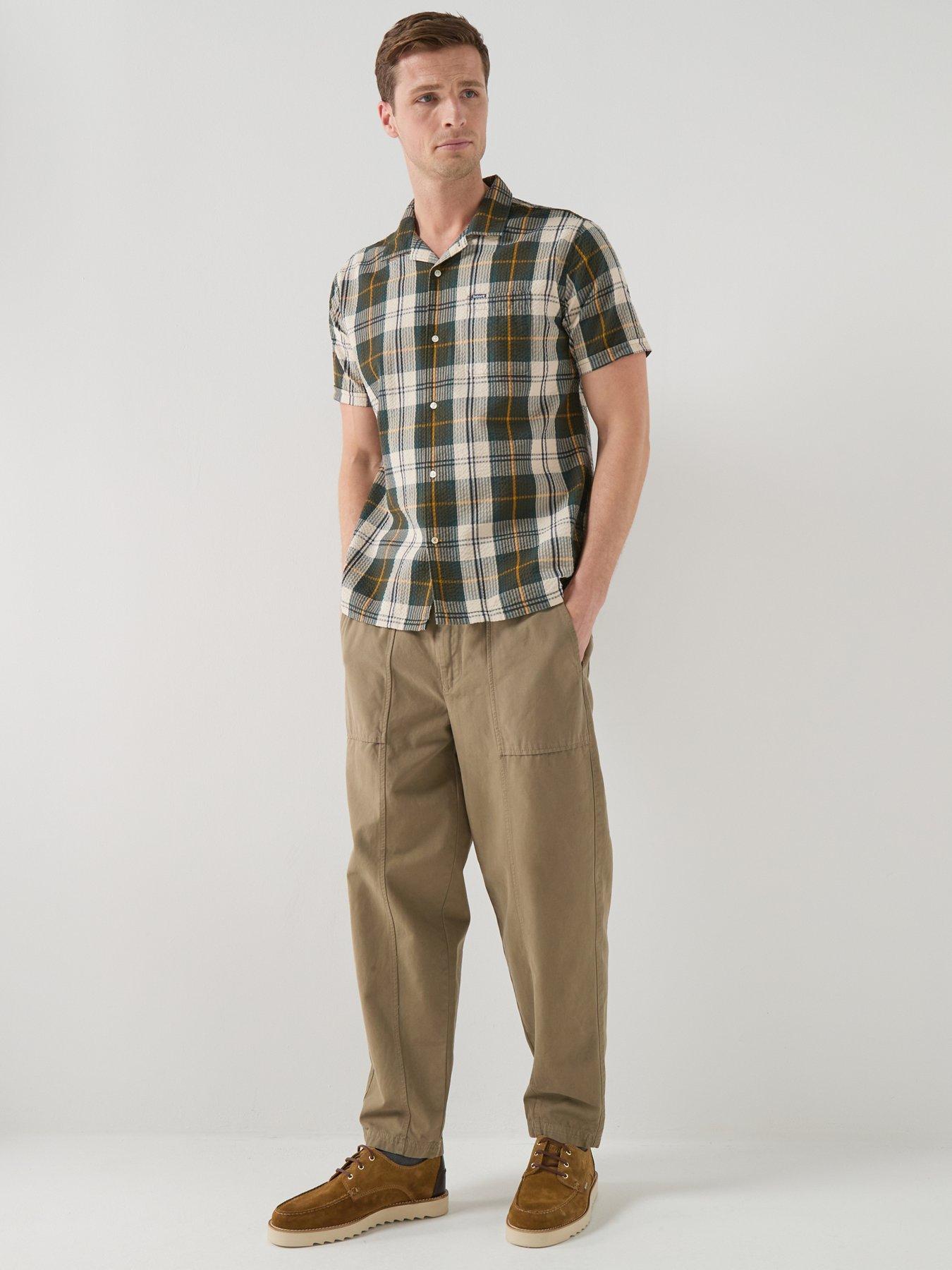 Image 3 of 4 of Barbour Clyde Seersucker Tartan Short Sleeve Shirt - Dark Multi