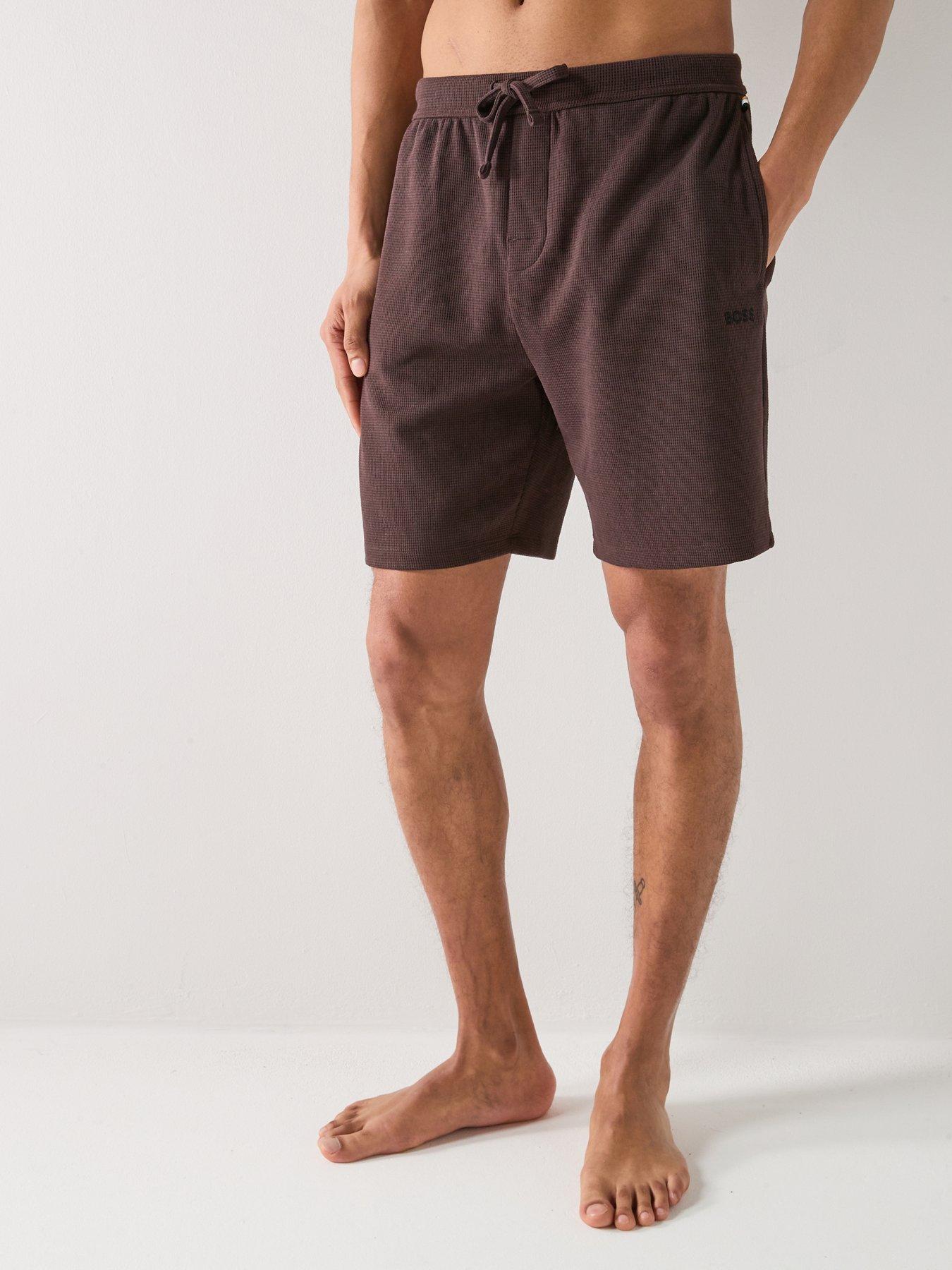 boss-waffle-loungewear-shorts-brownfront
