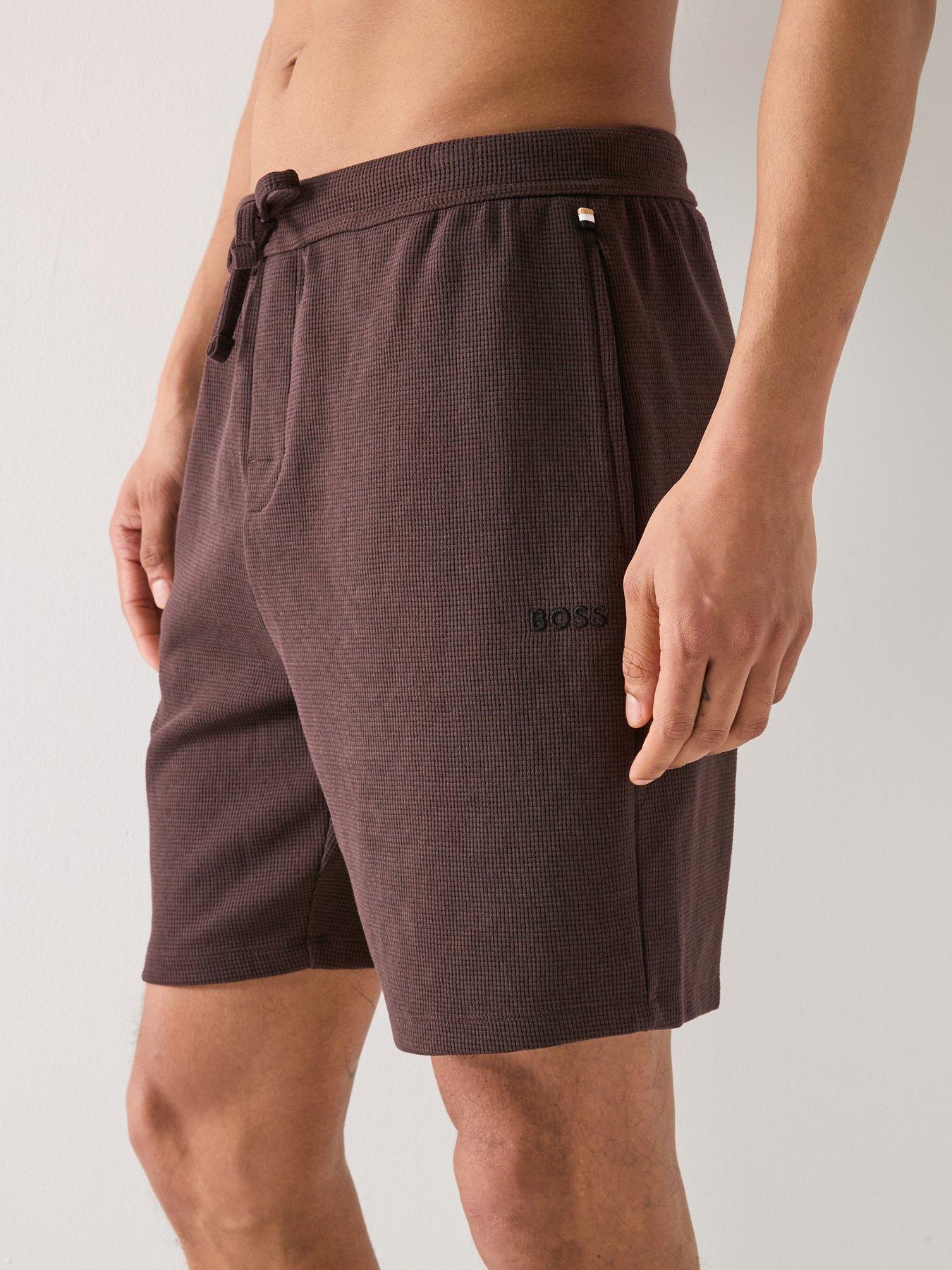 boss-waffle-loungewear-shorts-brownoutfit