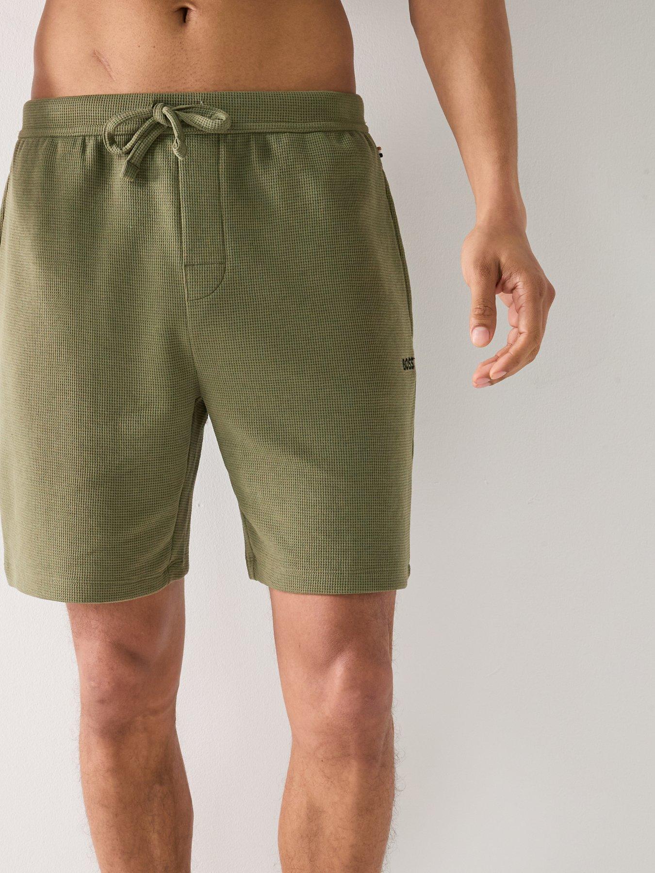 boss-waffle-loungewear-shorts-greenoutfit