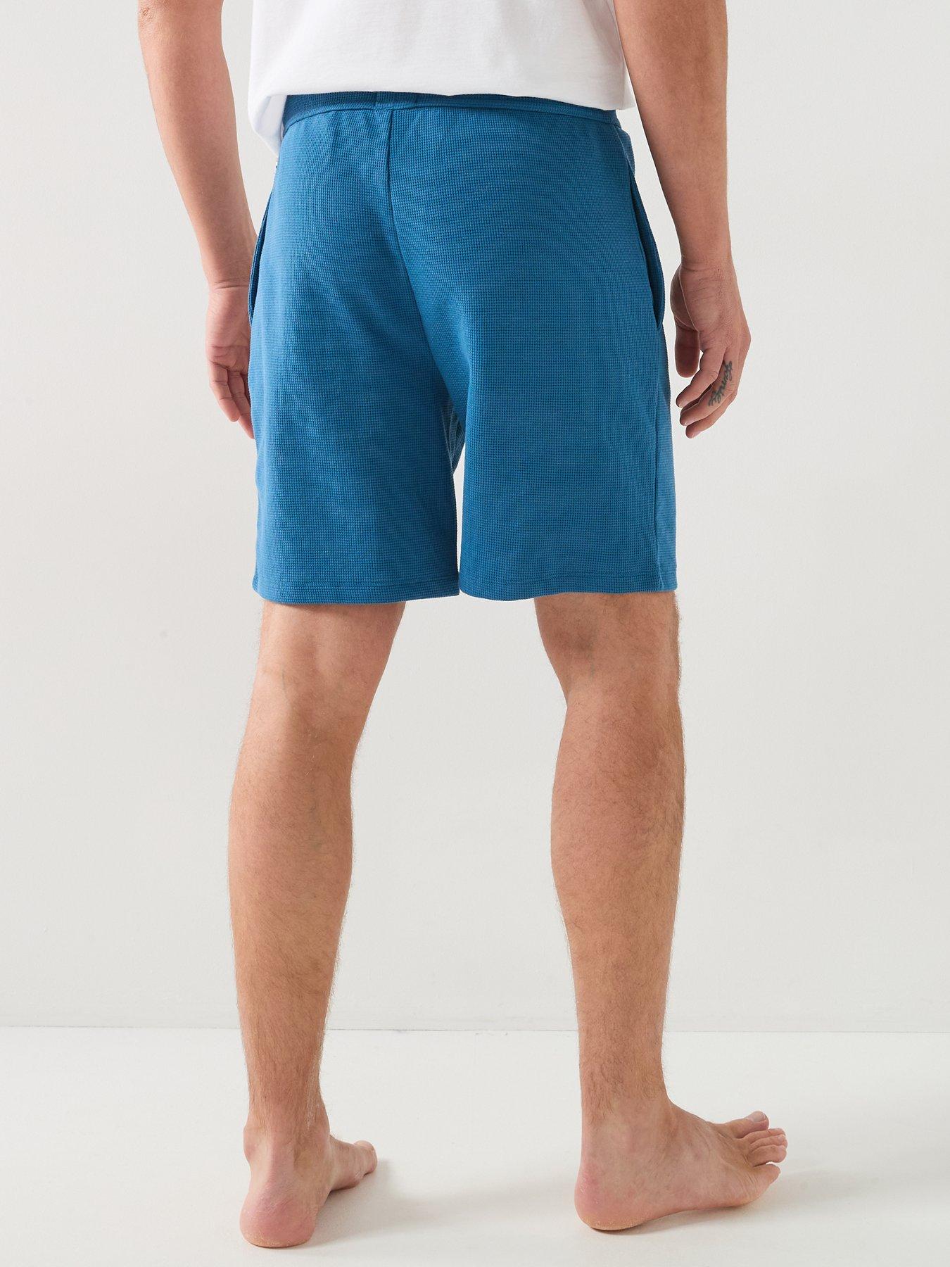 boss-waffle-loungewear-shorts-bluestillFront