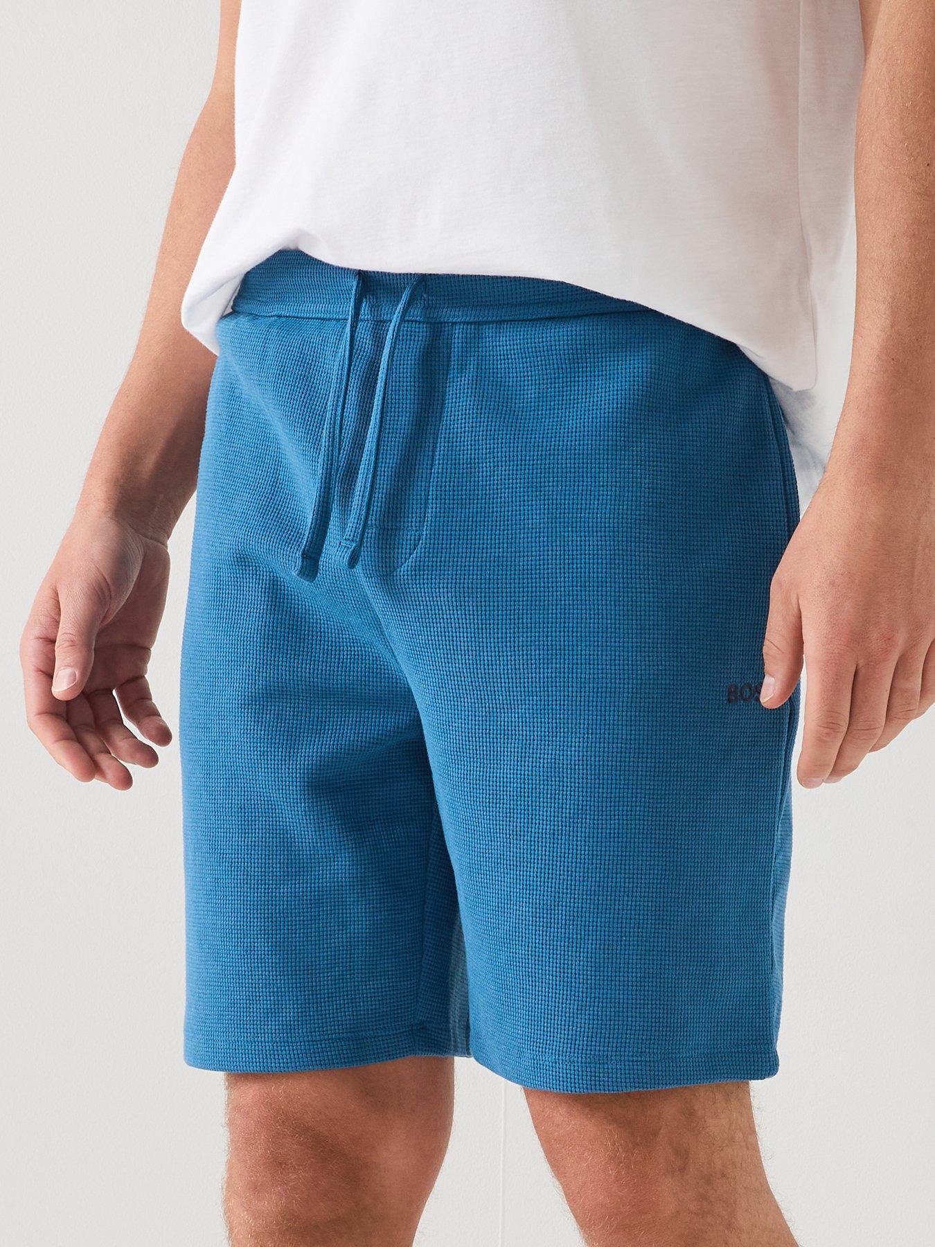 boss-waffle-loungewear-shorts-blueoutfit