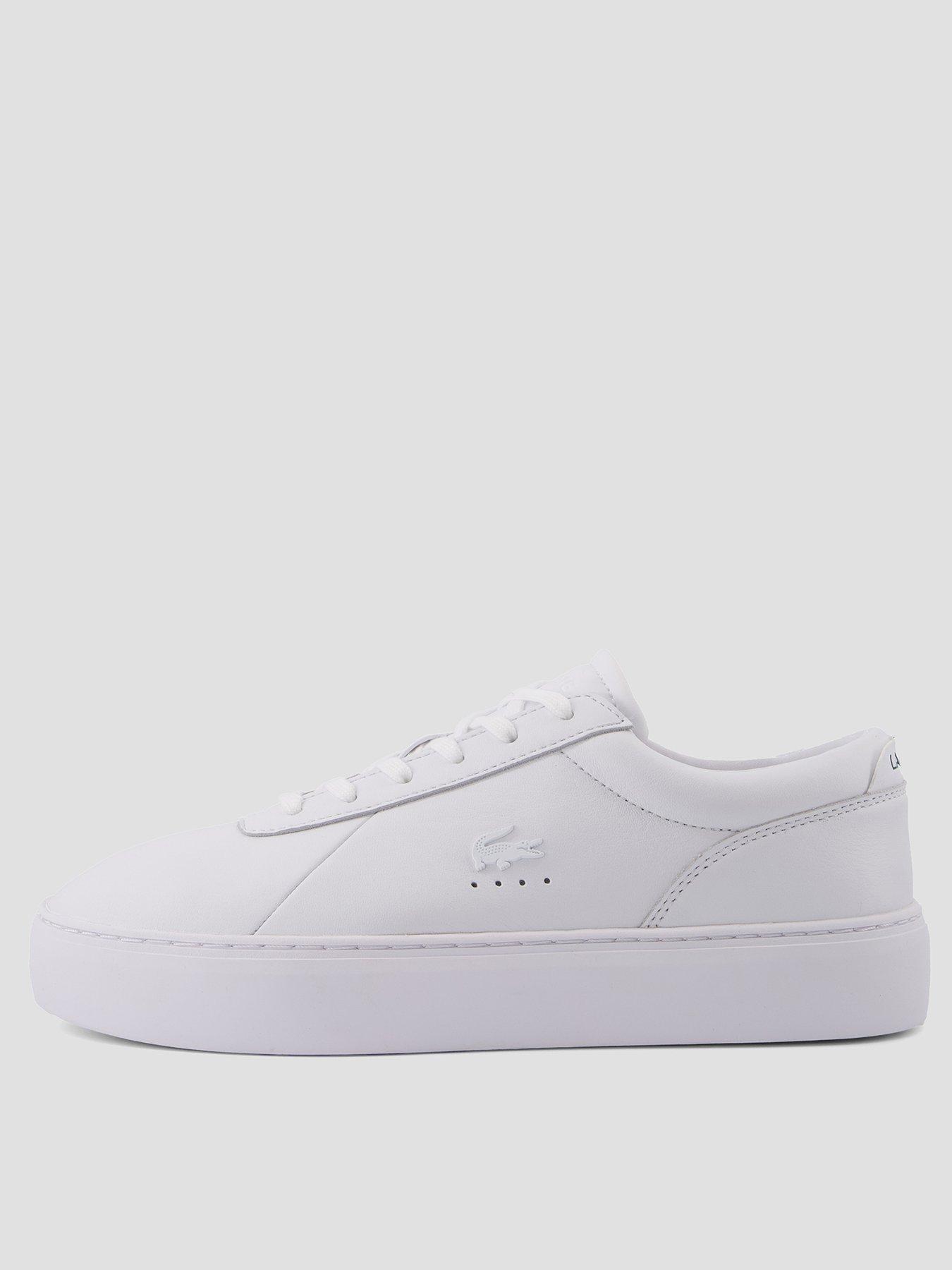 Image 1 of 7 of Lacoste Court Set Leather Trainers - White