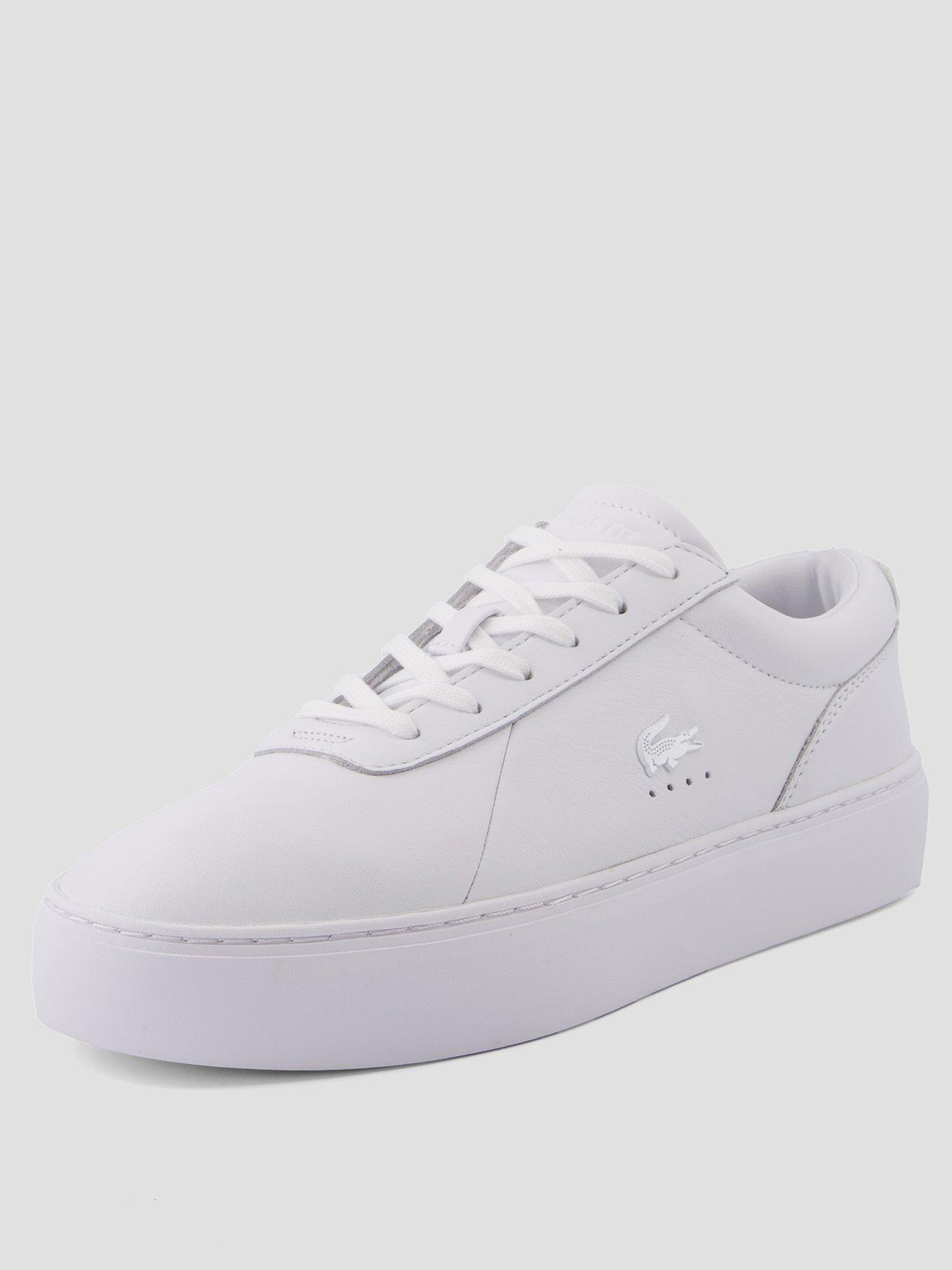 Image 2 of 7 of Lacoste Court Set Leather Trainers - White