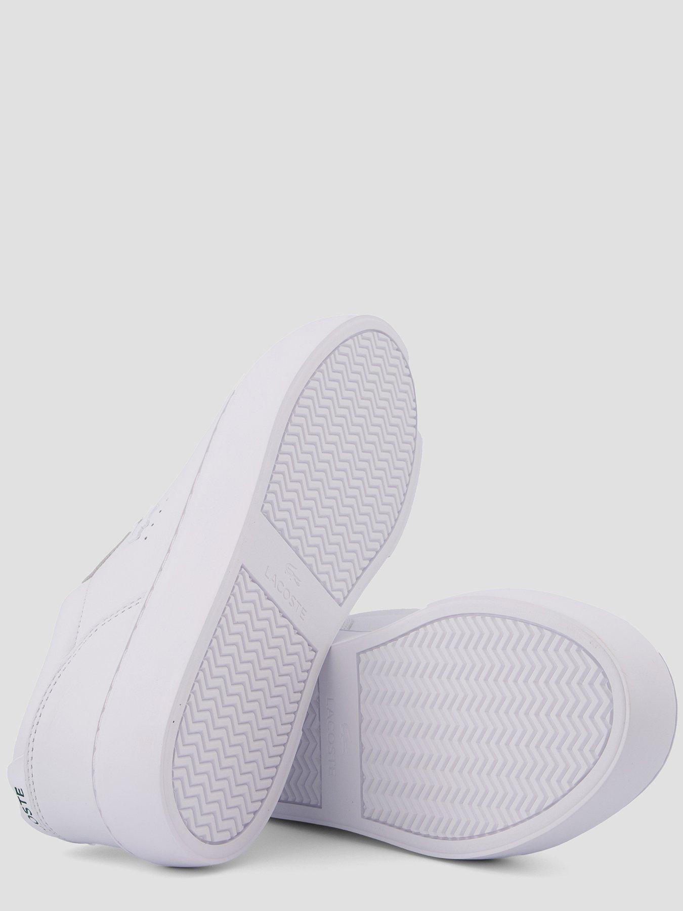Image 4 of 7 of Lacoste Court Set Leather Trainers - White