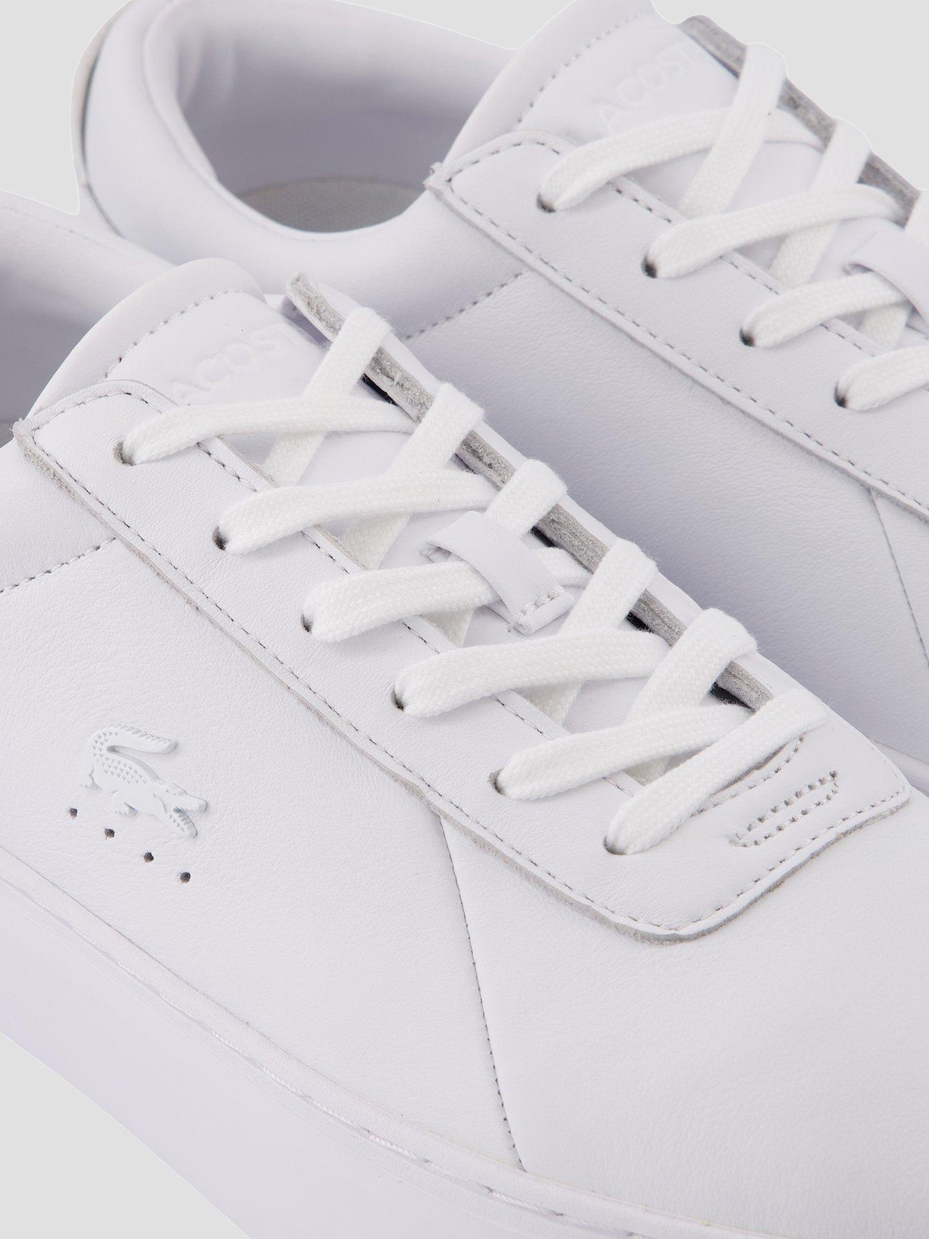 Image 5 of 7 of Lacoste Court Set Leather Trainers - White