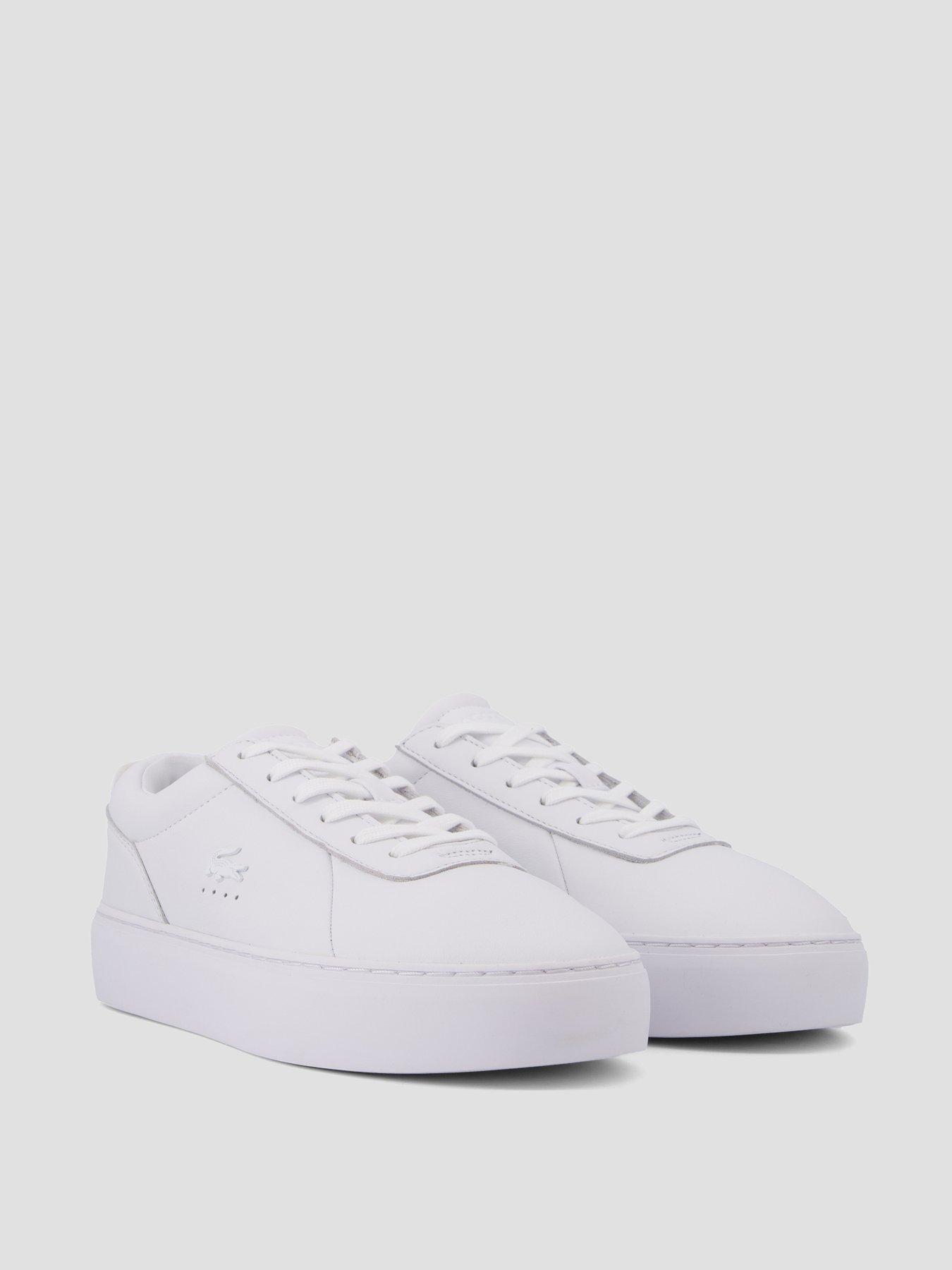 Image 6 of 7 of Lacoste Court Set Leather Trainers - White