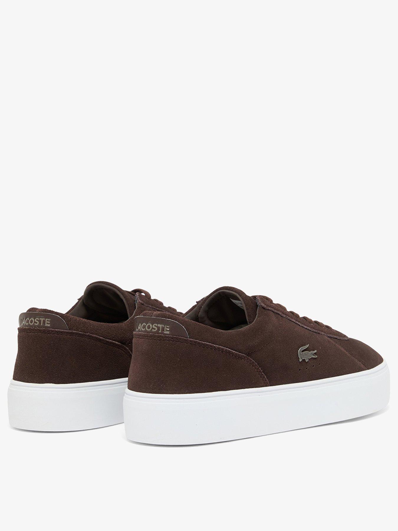 Image 3 of 6 of Lacoste Court Set Suede Trainers - Brown