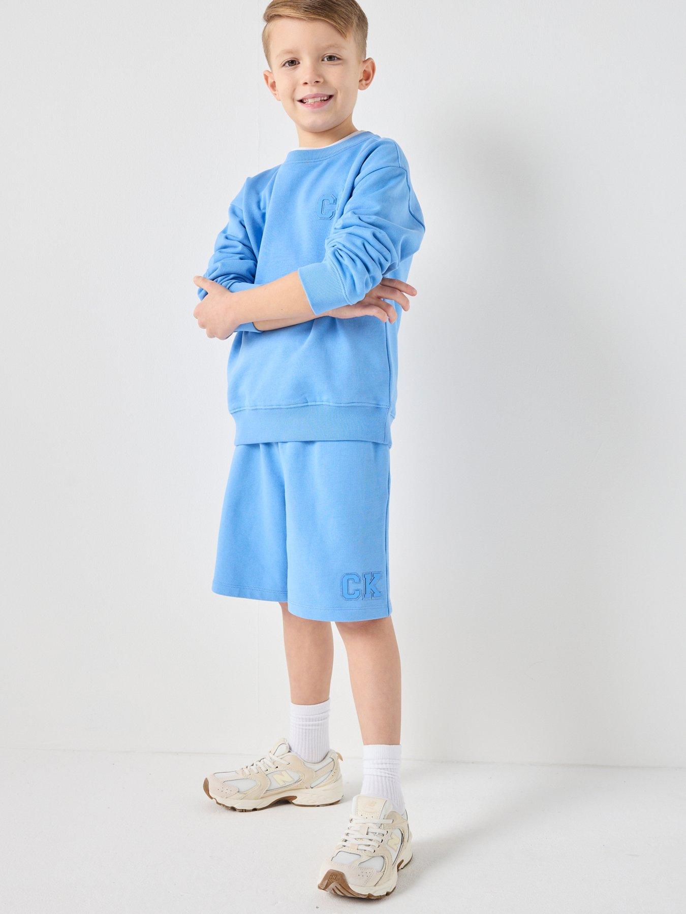 Image 1 of 5 of Calvin Klein Jeans Boys Relaxed Shorts - Blue