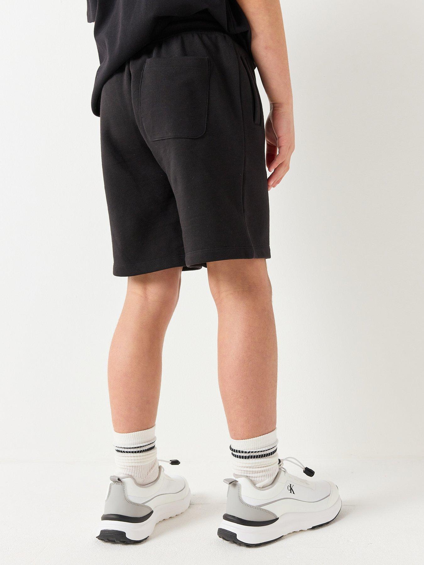 Image 3 of 5 of Calvin Klein Jeans Boys Terry Jogging Shorts - Black