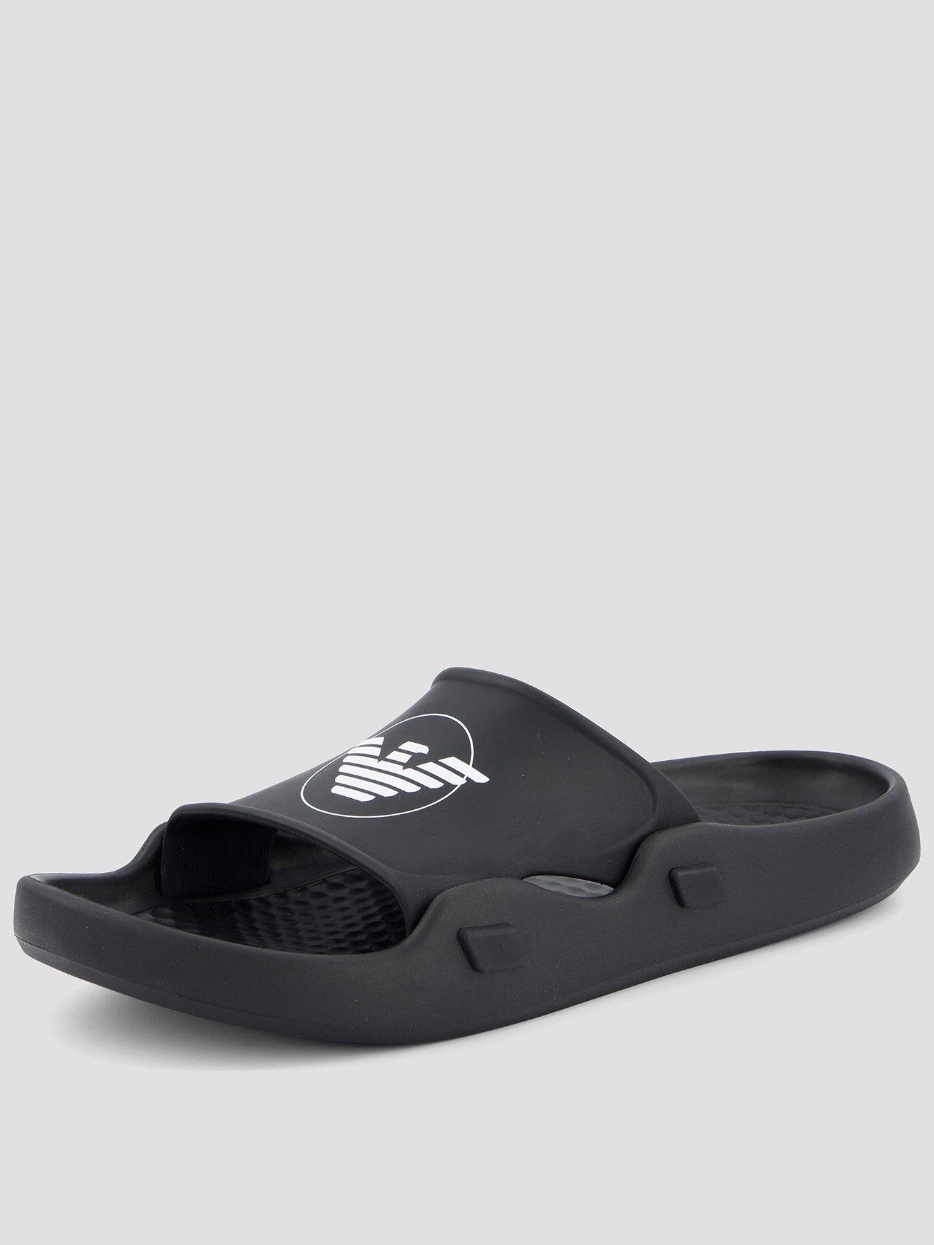Emporio Armani Bodywear Logoband Pool Slider - Black