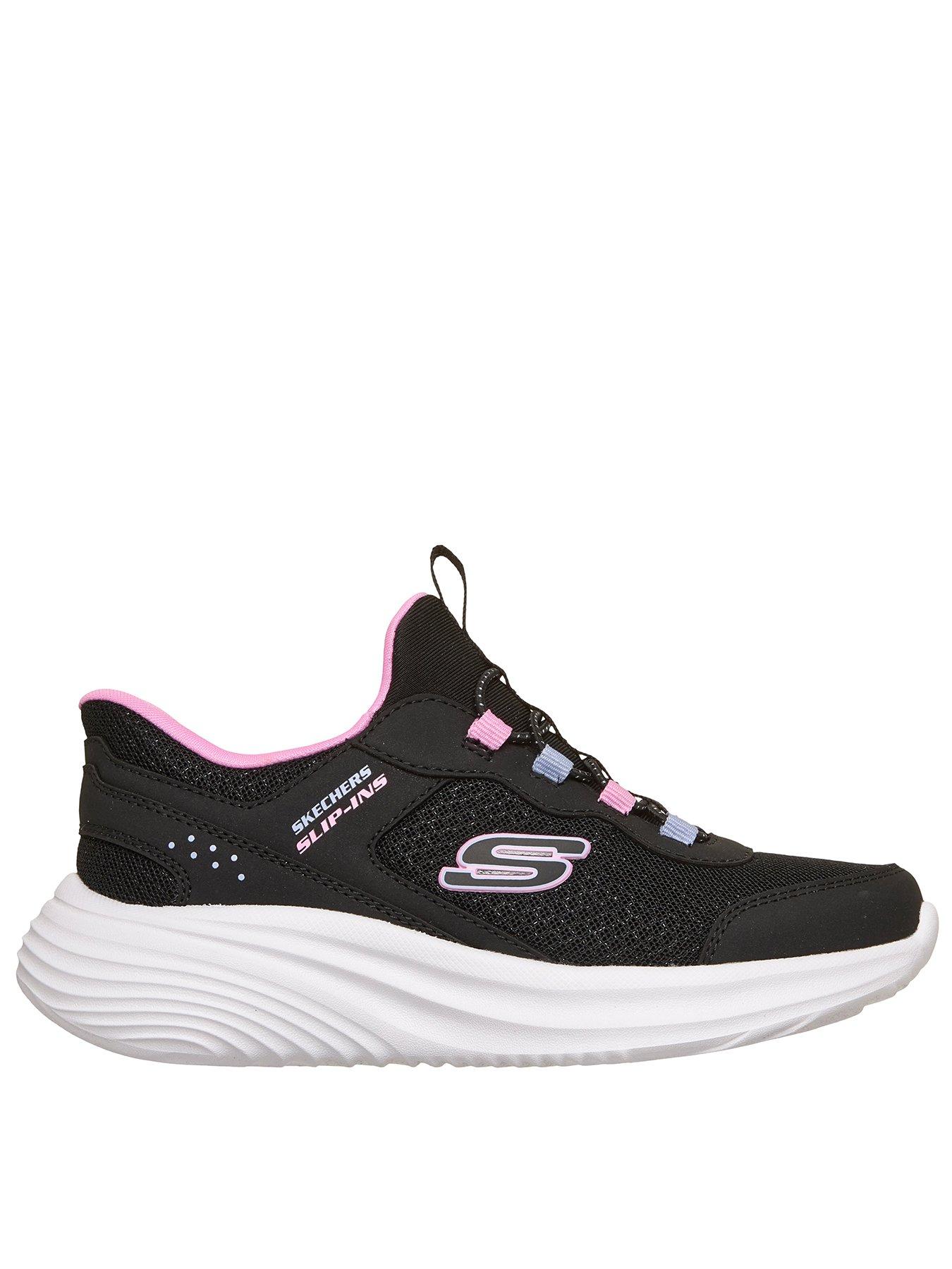 skechers-kids-bounder-pro-slip-in-trainers-blackpink