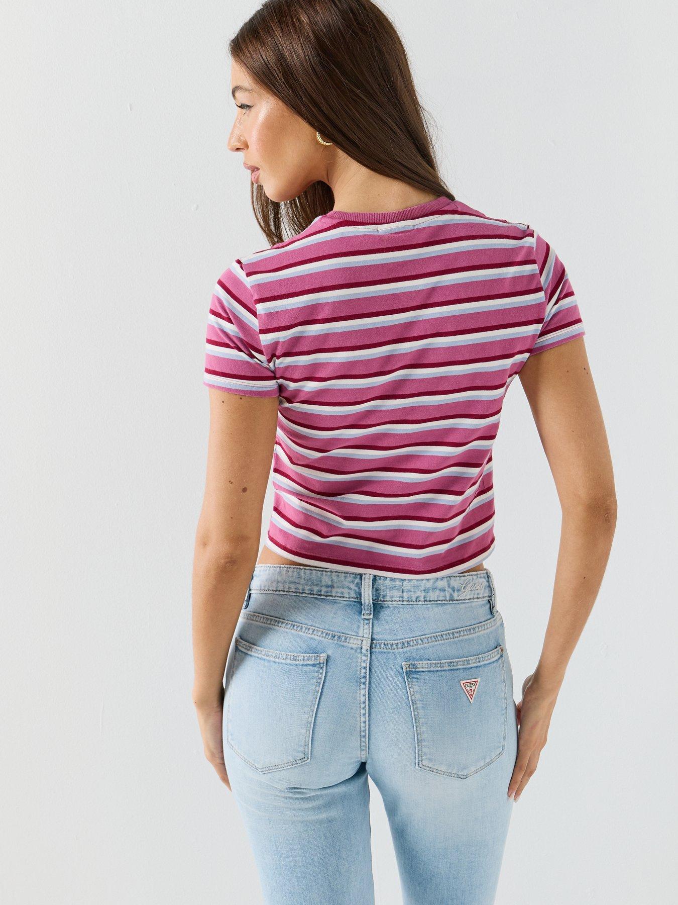 guess-jeans-vintage-stripe-baby-t-shirt-purplestillFront