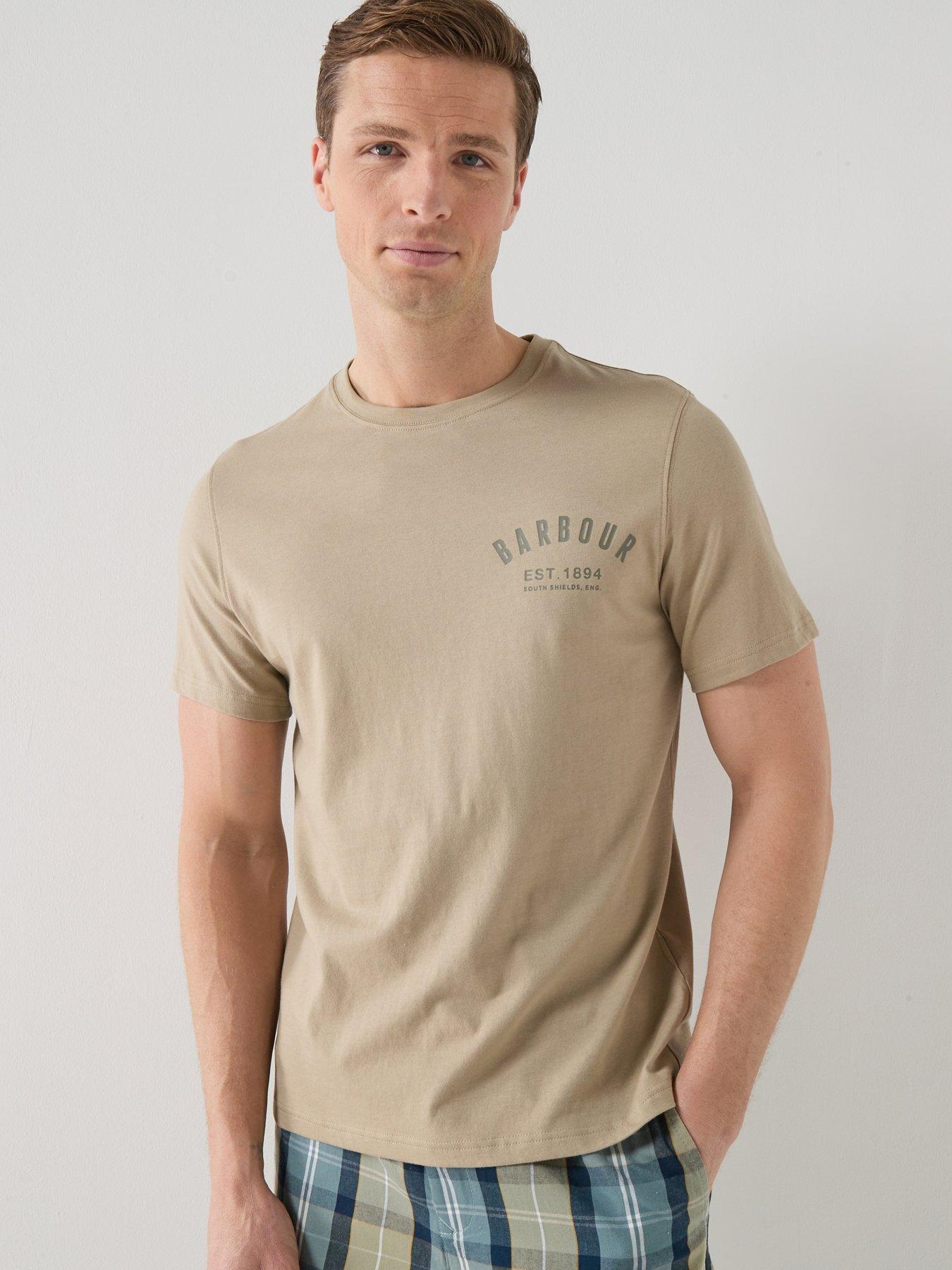 Image 1 of 4 of Barbour Preppy Chest Logo T-Shirt - Dark Grey