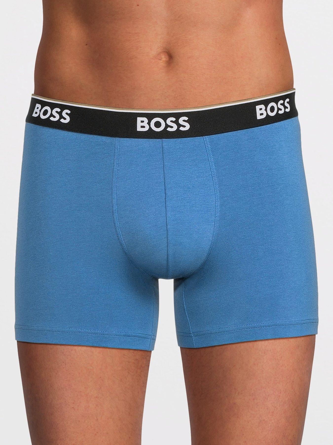 Image 2 of 4 of BOSS Boss 3 Pack Power Boxer Briefs - Blue