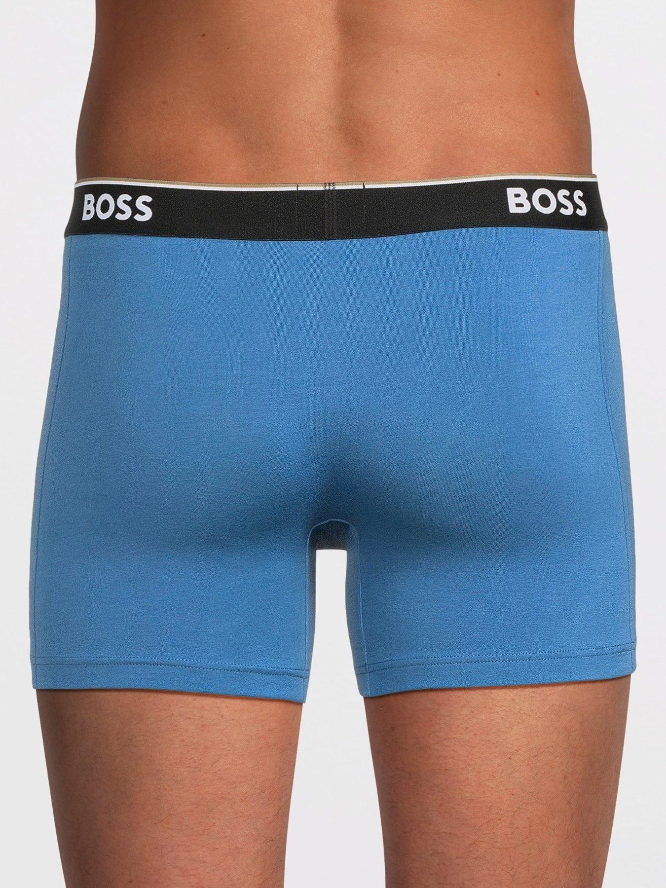 Image 3 of 4 of BOSS Boss 3 Pack Power Boxer Briefs - Blue