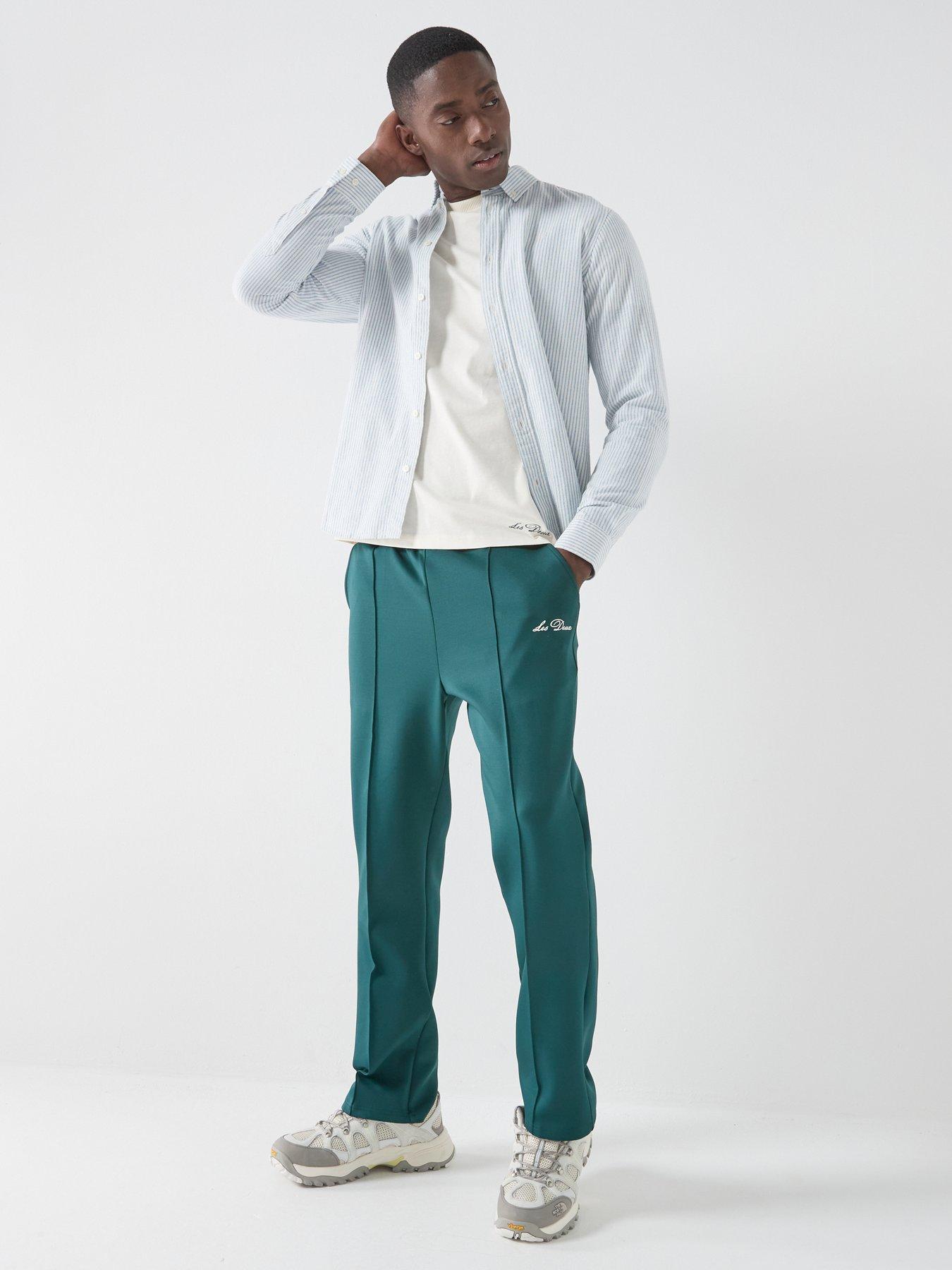 Image 3 of 4 of Les Deux Konrad Stripe Cotton Linen Shirt - Light Blue