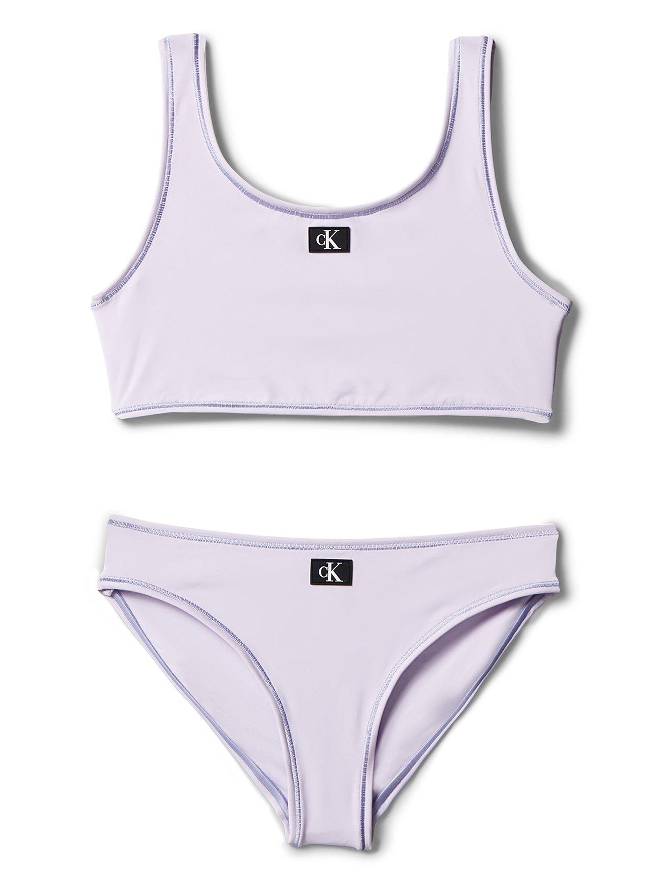 Calvin Klein Girls Bralette Bikini Set - Purple
