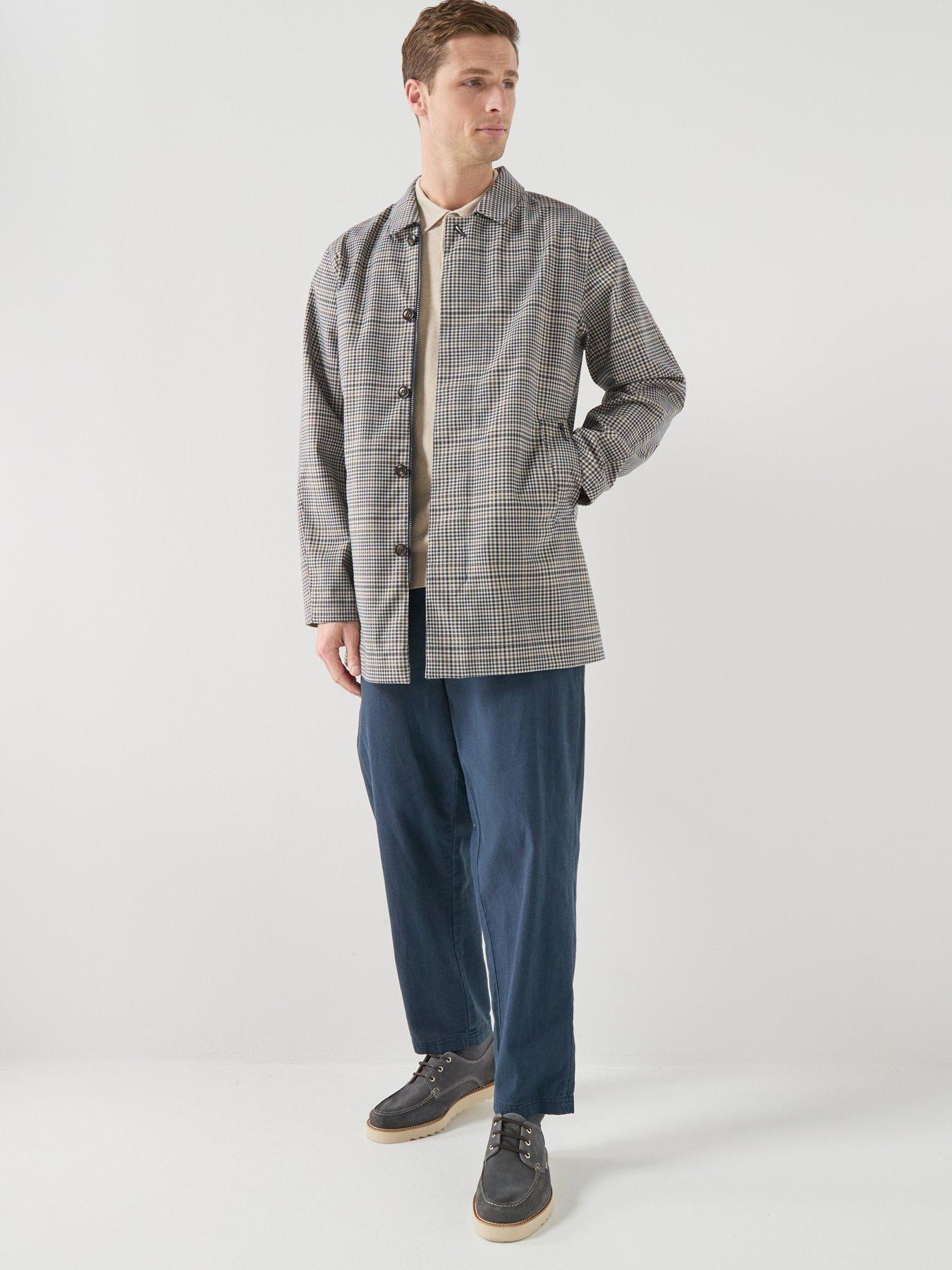 Image 3 of 6 of Barbour Rokig Check Waterproof Mac Jacket - Grey