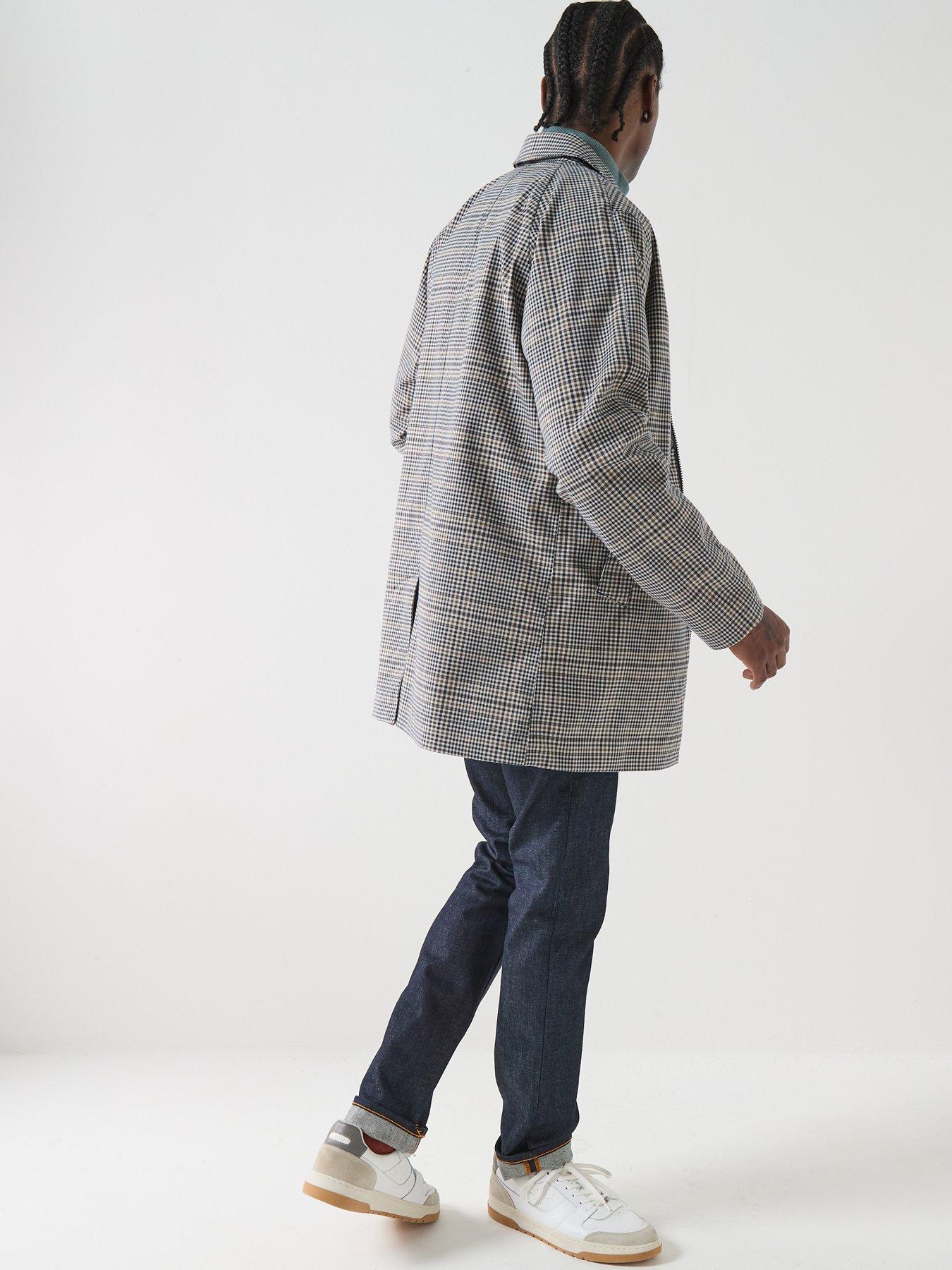Image 6 of 6 of Barbour Rokig Check Waterproof Mac Jacket - Grey
