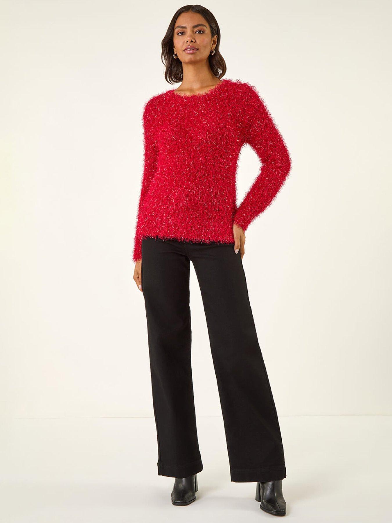 roman-metallic-fluffy-knit-jumper-redback