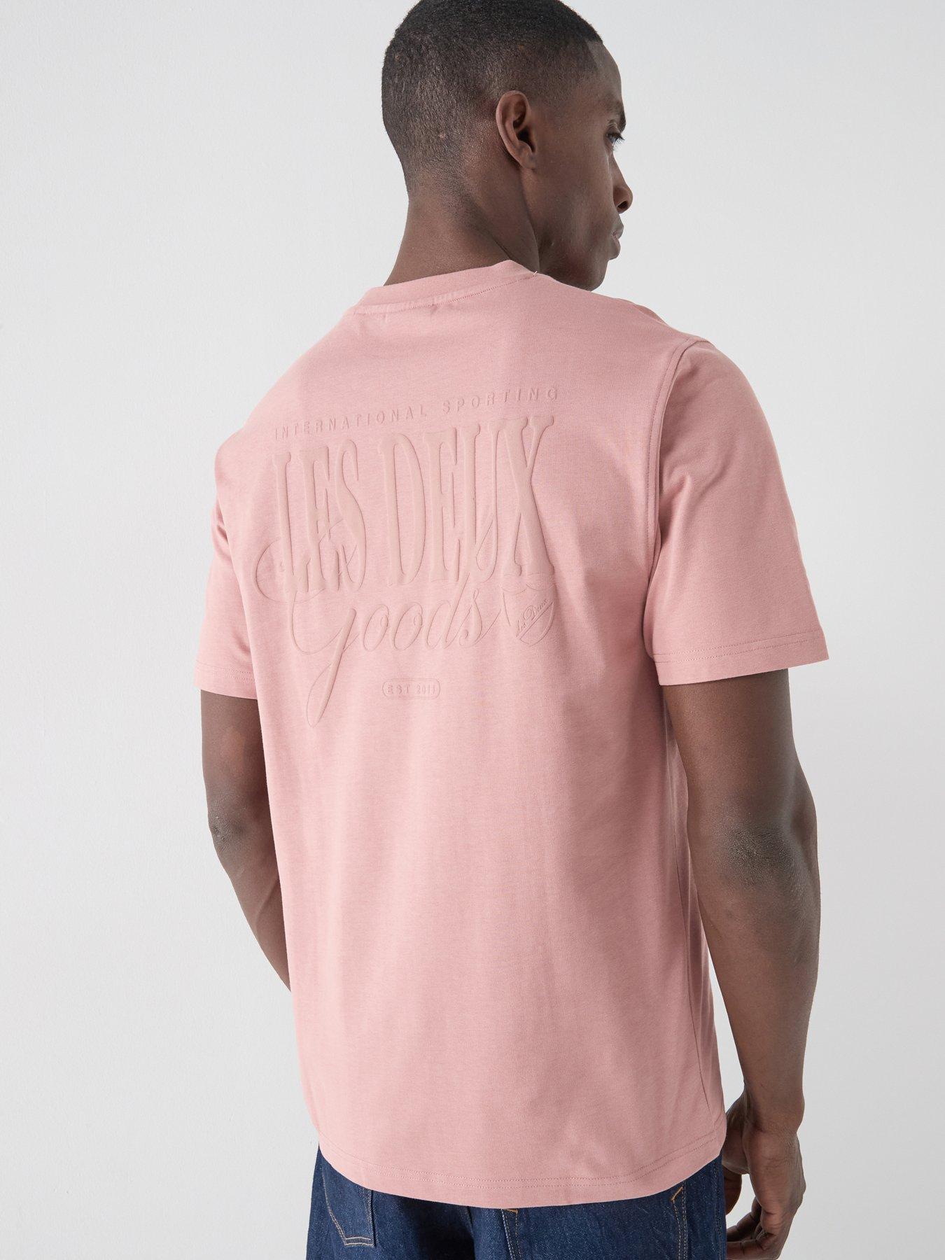 Les Deux Ben Goods Tonal Back Graphic T-Shirt - Pink