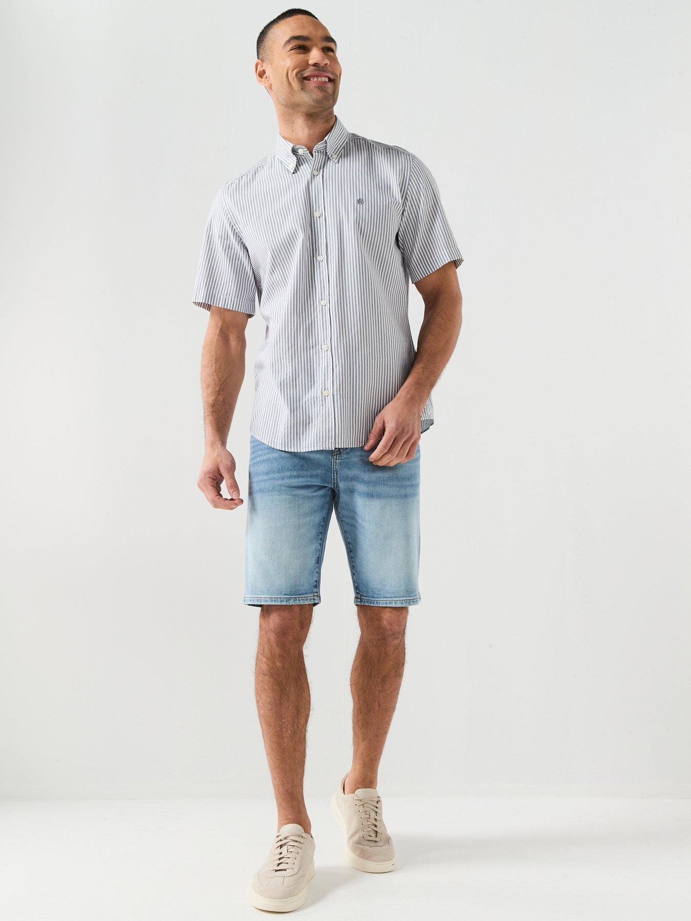 boss-button-down-short-sleeve-stripe-shirt-blueback