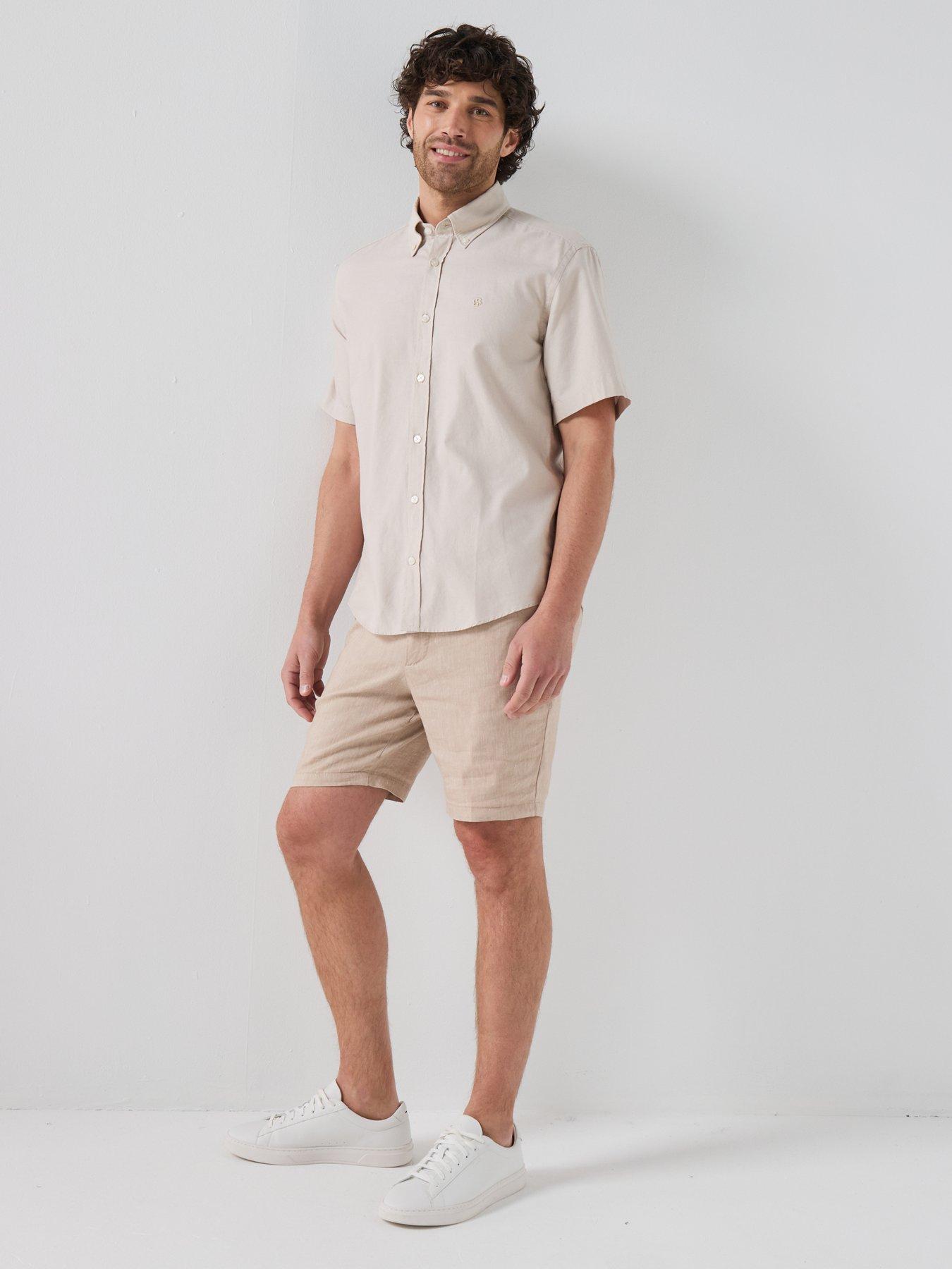 boss-h-liam-button-down-short-sleeve-shirt-beigeback
