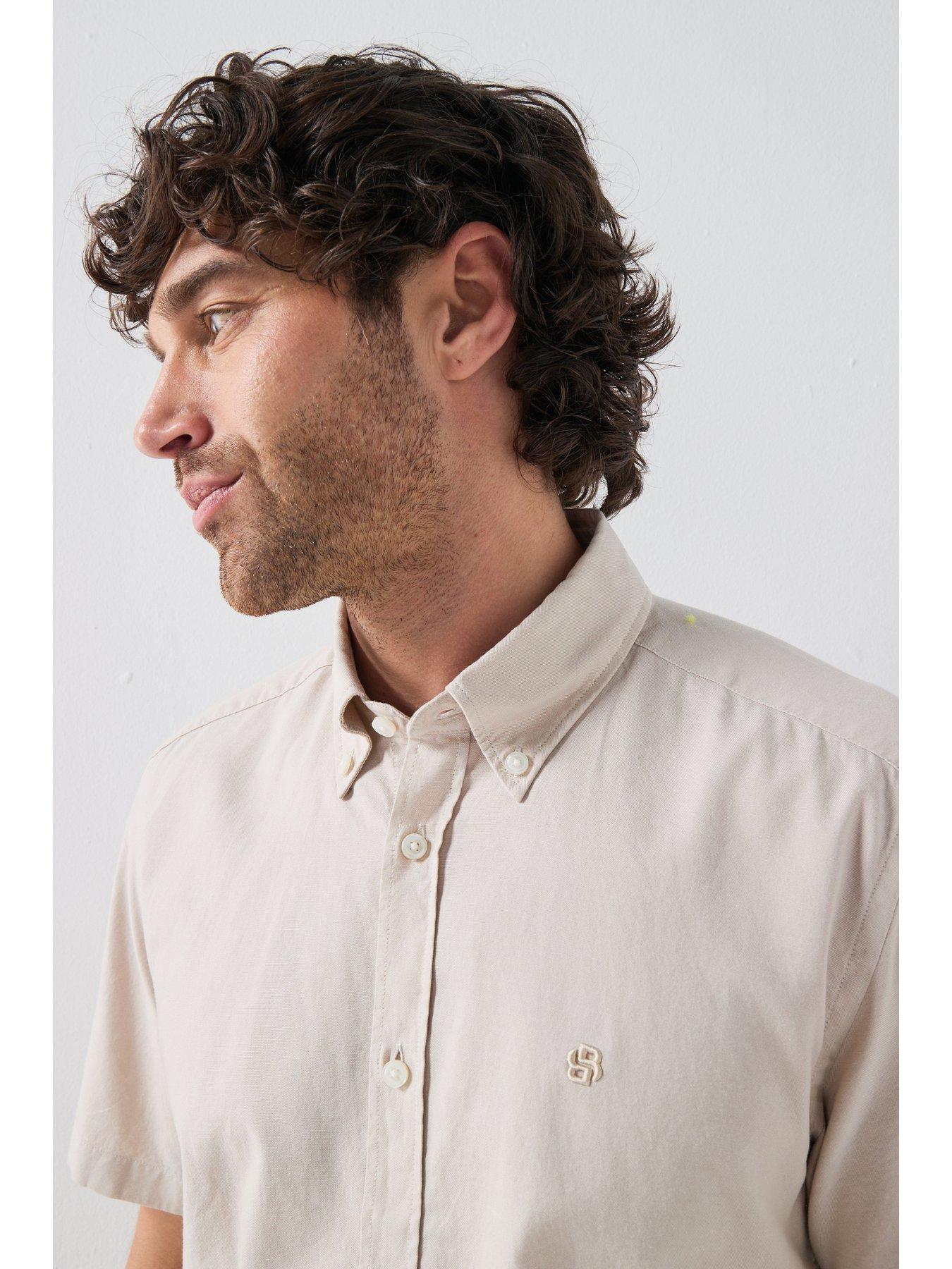 boss-h-liam-button-down-short-sleeve-shirt-beigedetail
