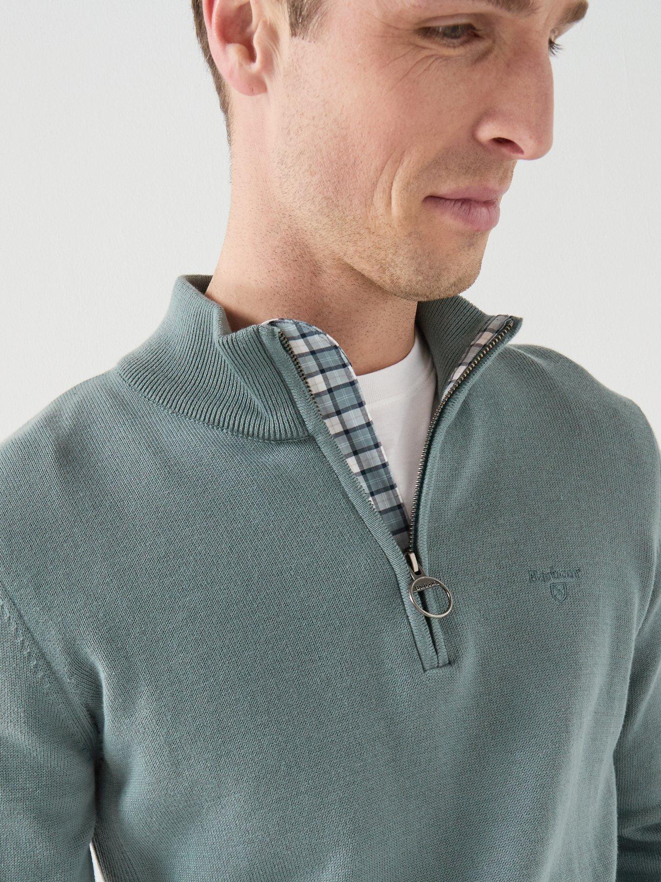 barbour-cotton-half-zip-knitted-jumper-aquaoutfit