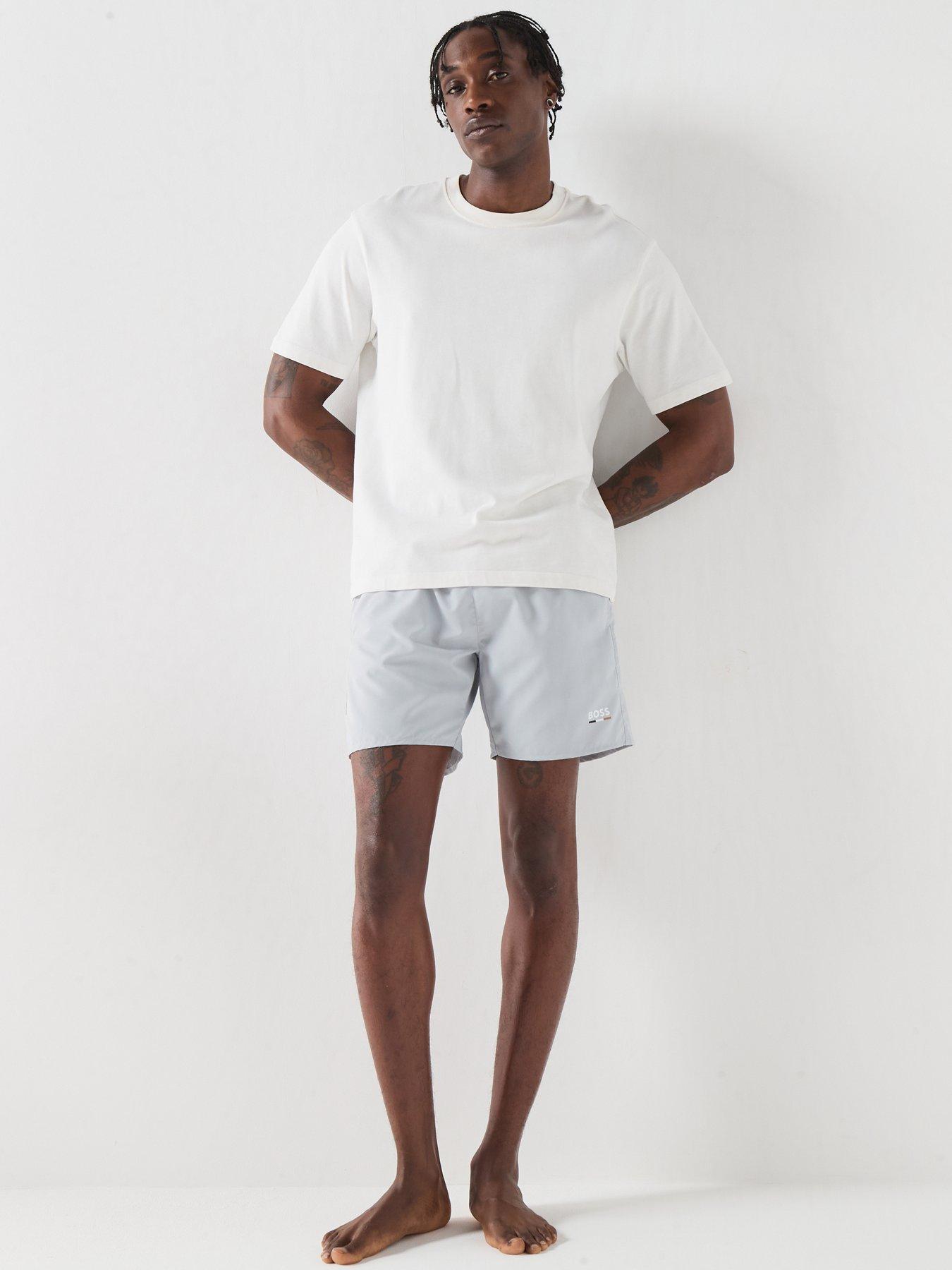 Image 3 of 6 of BOSS Swordfish Swim Shorts - Light Grey