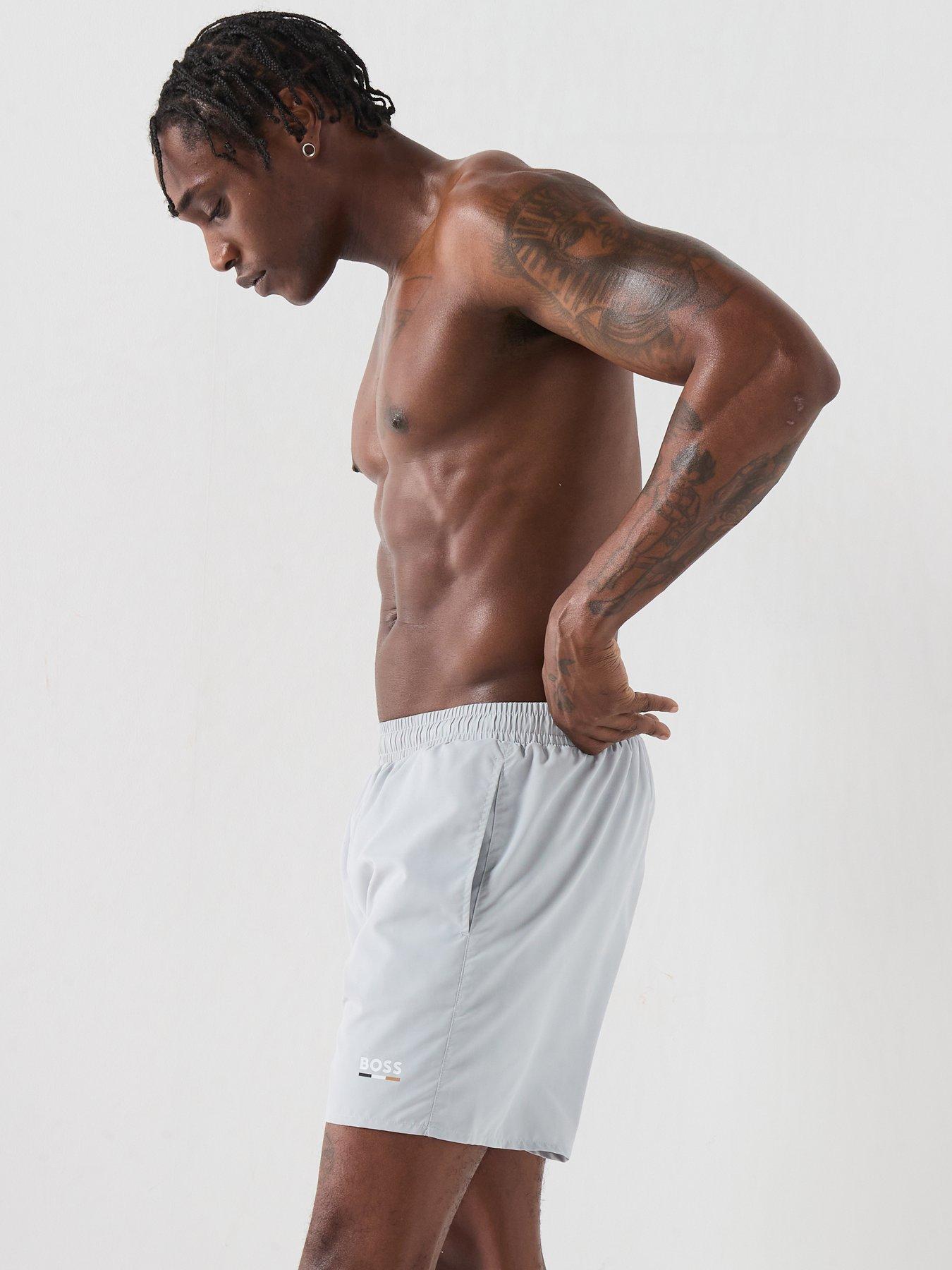 Image 5 of 6 of BOSS Swordfish Swim Shorts - Light Grey