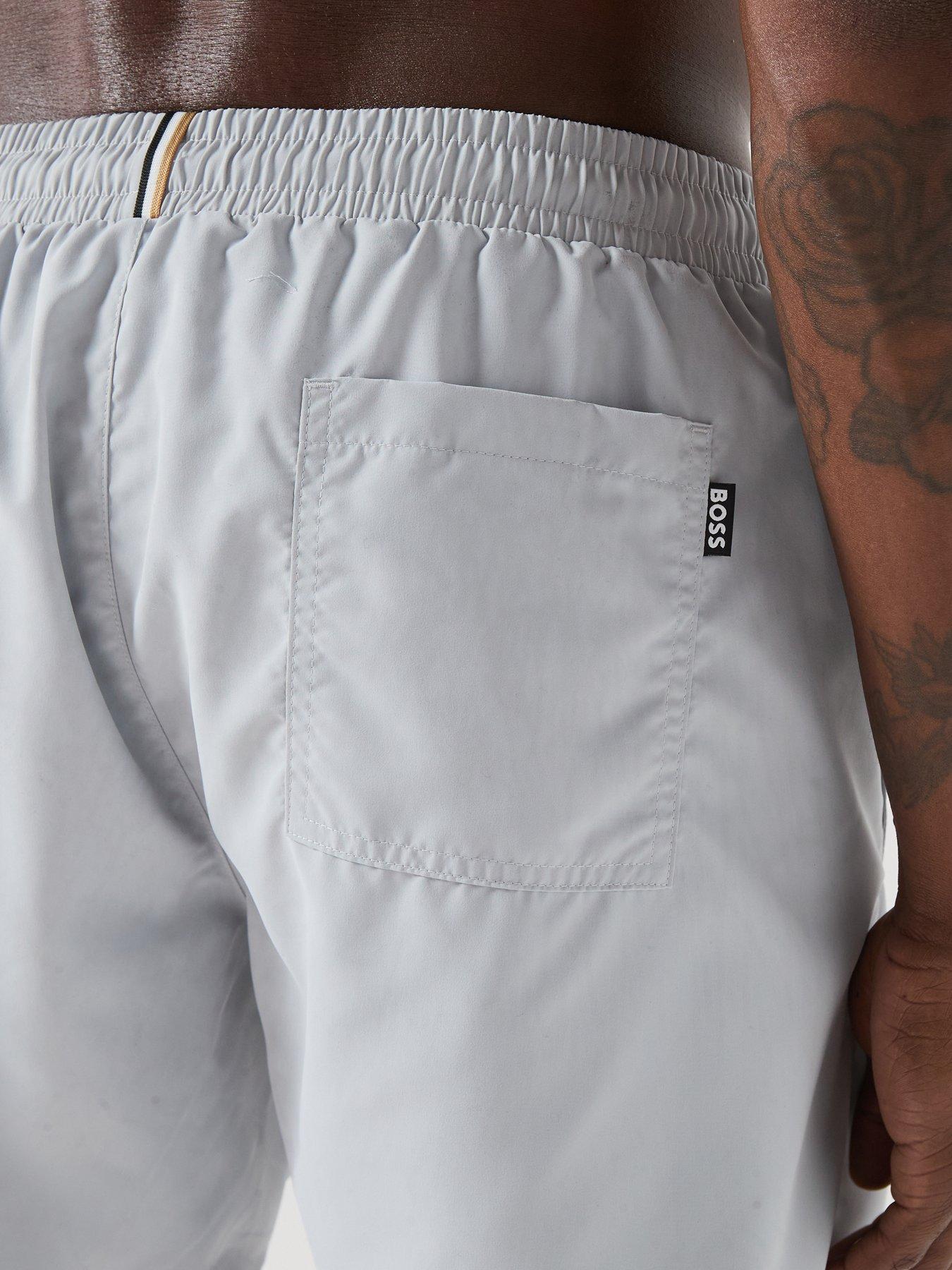 Image 6 of 6 of BOSS Swordfish Swim Shorts - Light Grey