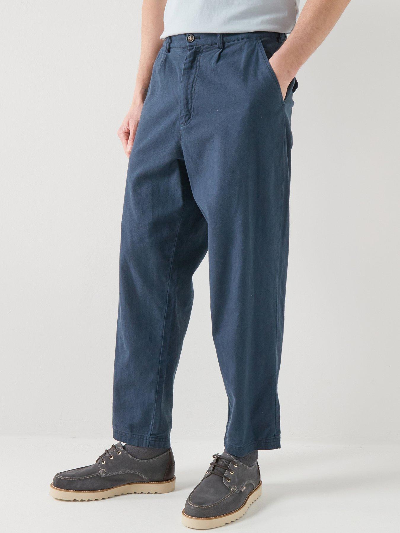 barbour-cotton-linen-relaxed-trousers-navyfront