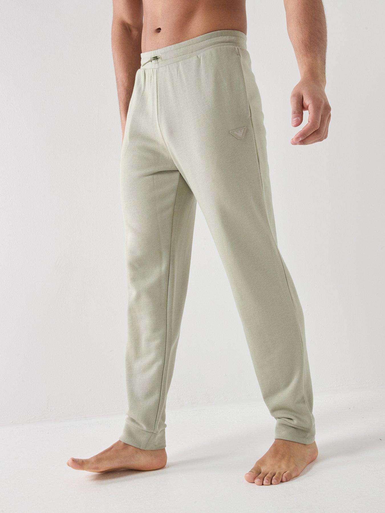 Emporio Armani Bodywear Terry Modal Cuffed Loungewear Pants - Light Green