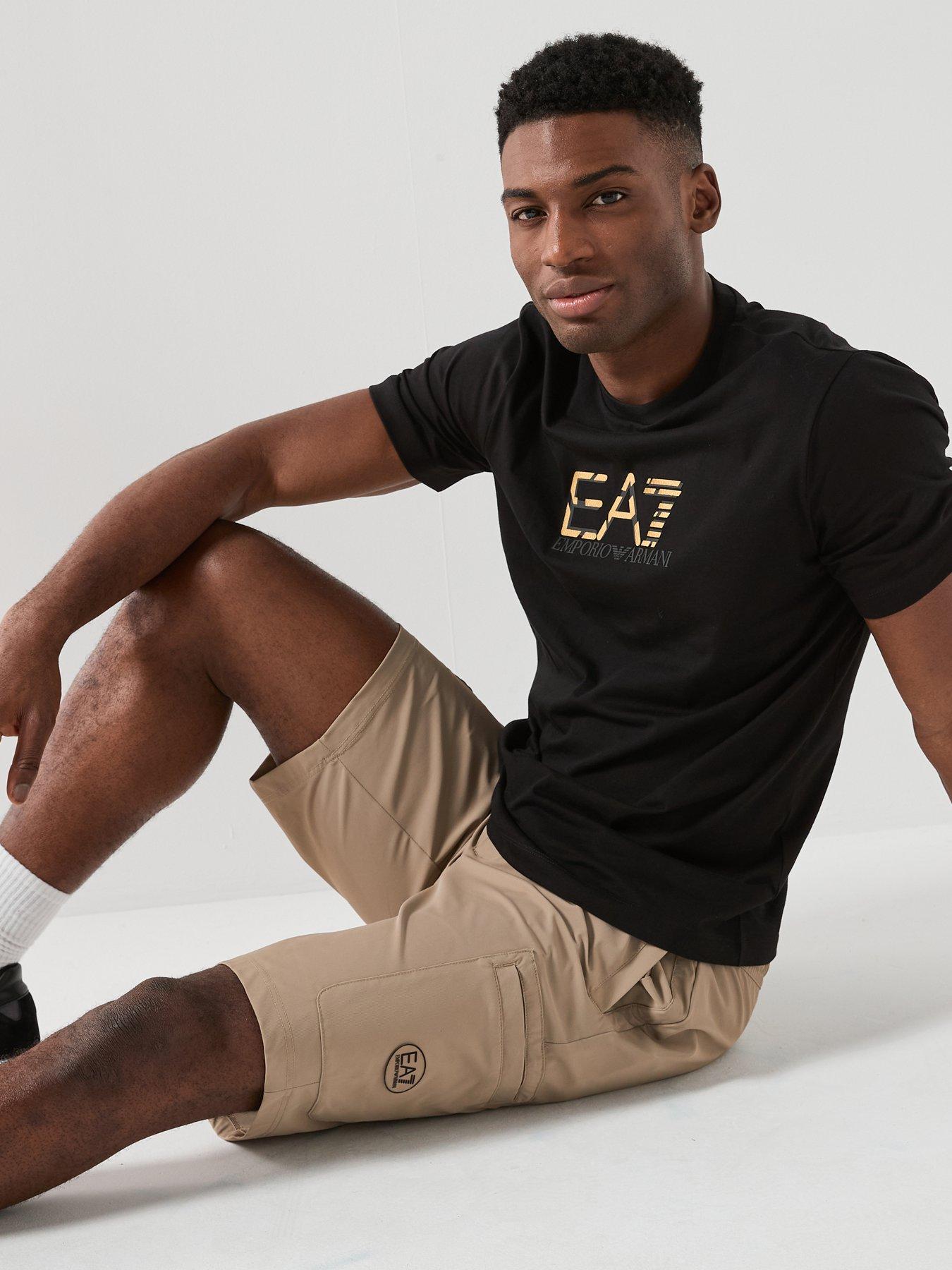 Image 4 of 6 of EA7 Emporio Armani Golf Pro Cargo Shorts - Light Brown