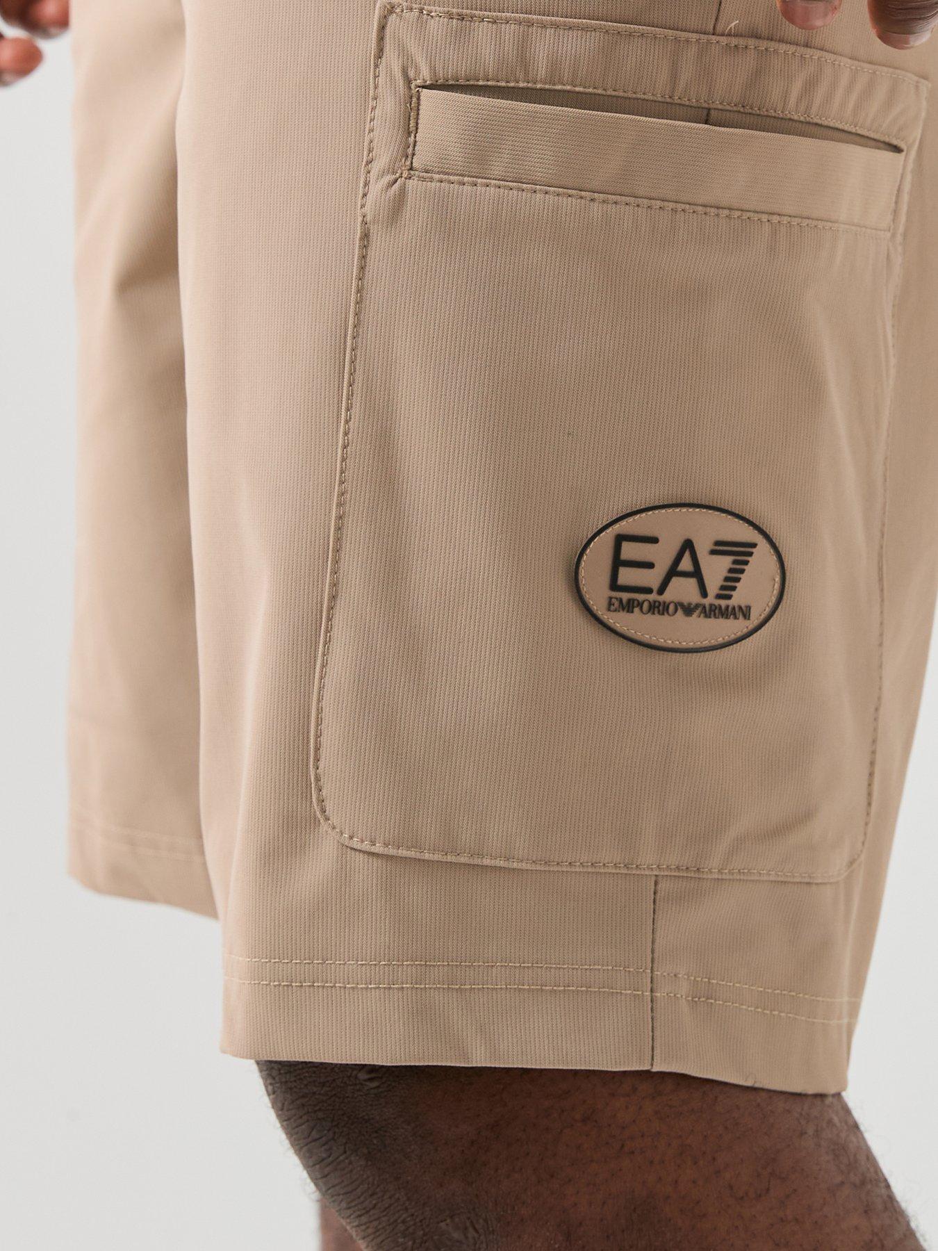 Image 5 of 6 of EA7 Emporio Armani Golf Pro Cargo Shorts - Light Brown