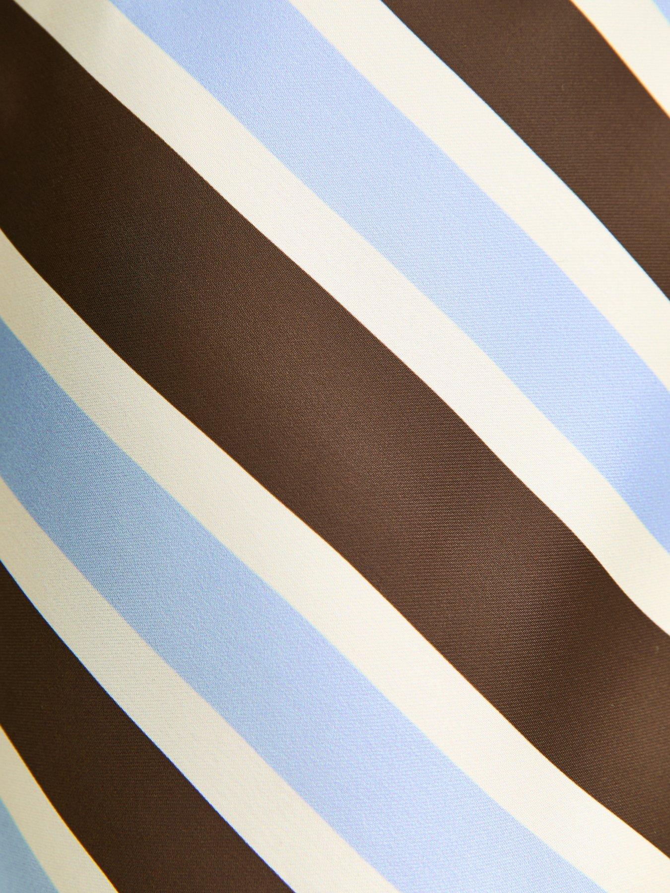 Image 5 of 5 of New Look Satin Striped Bias Cut Midi Skirt - Stripe