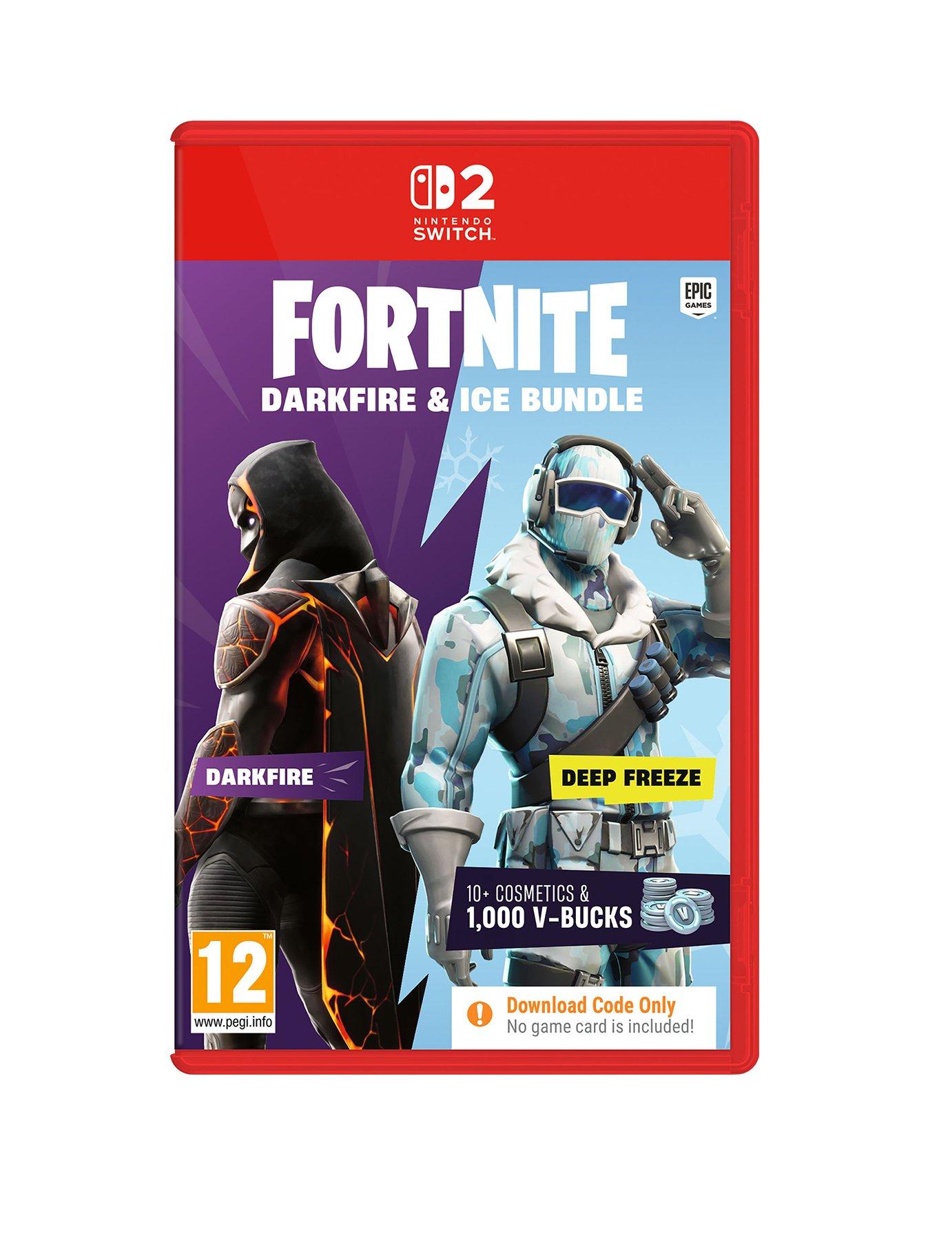 Image 1 of 7 of Nintendo Nintendo Switch 2 Fortnite - Darkfire &amp; Ice Bundle (Code in Box)