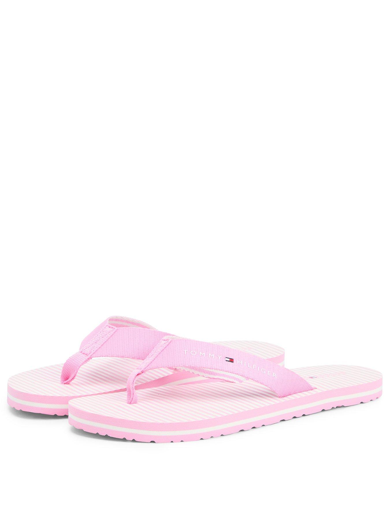 Image 2 of 6 of Tommy Hilfiger Th Ithaca Stripe Summer Sandal - Pink