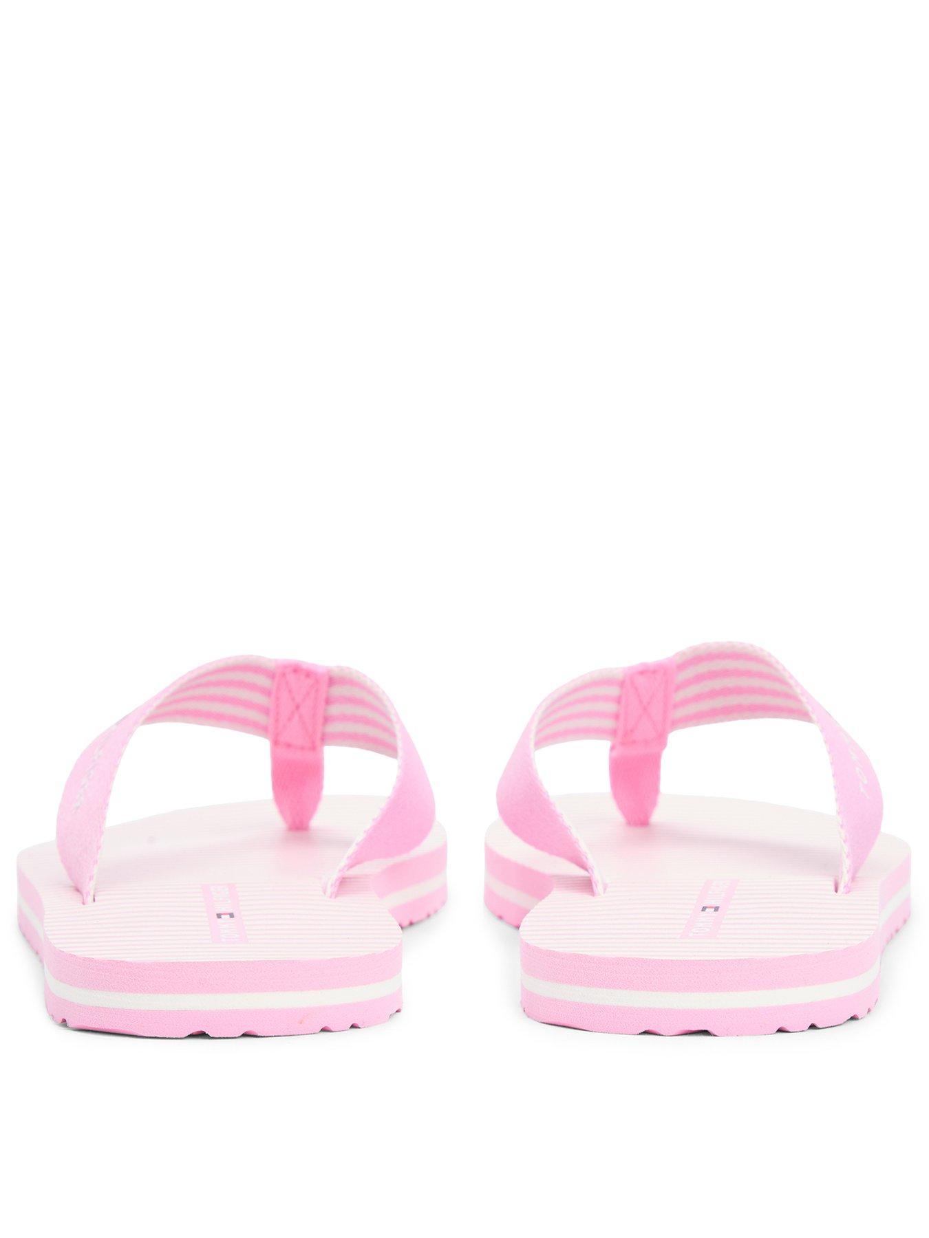 Image 3 of 6 of Tommy Hilfiger Th Ithaca Stripe Summer Sandal - Pink