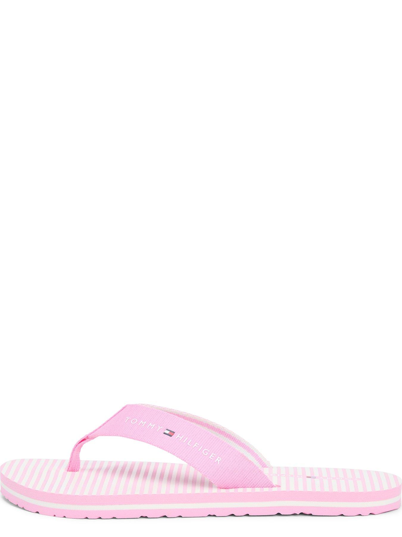 Image 5 of 6 of Tommy Hilfiger Th Ithaca Stripe Summer Sandal - Pink