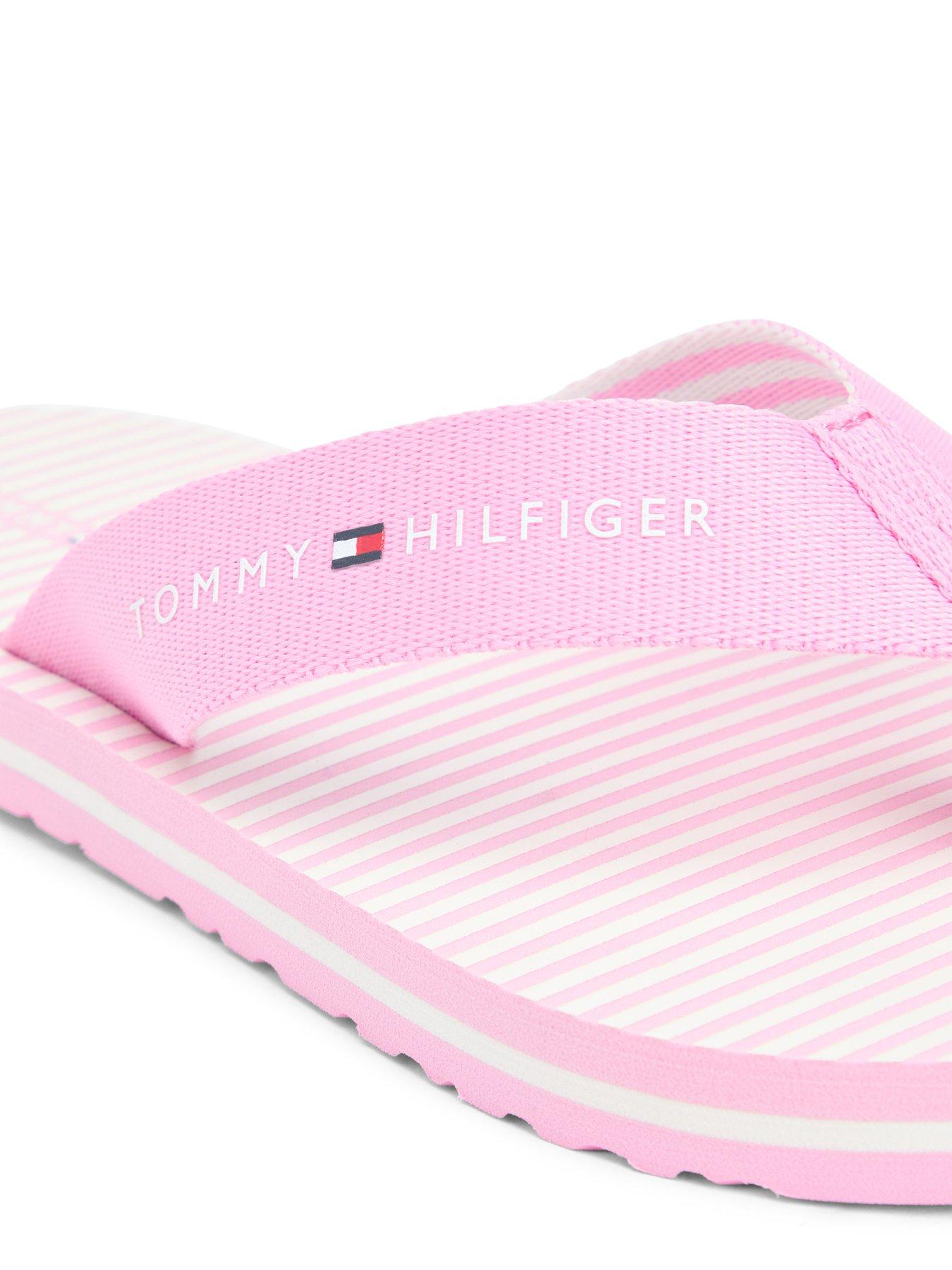 Image 6 of 6 of Tommy Hilfiger Th Ithaca Stripe Summer Sandal - Pink