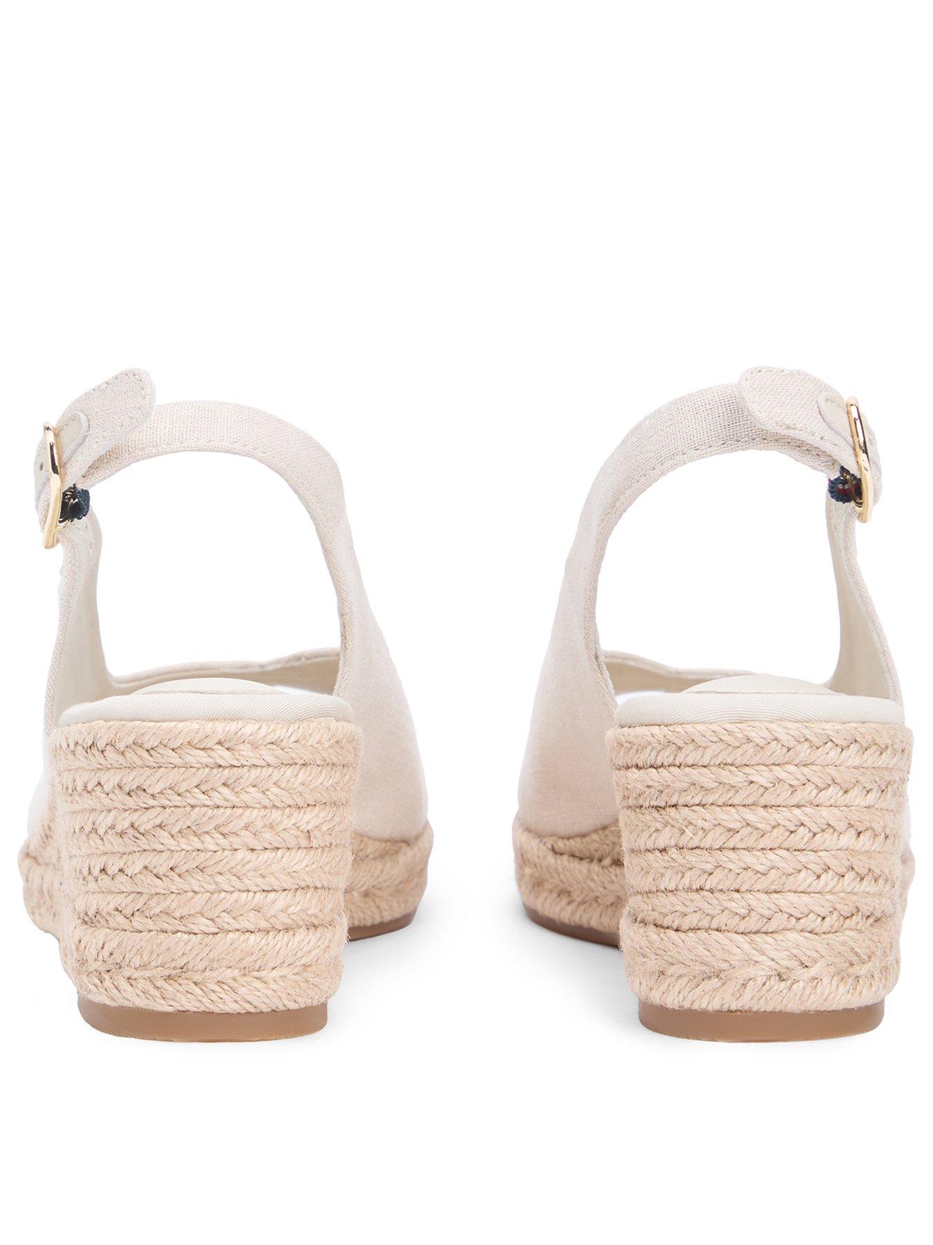 Image 3 of 6 of Tommy Hilfiger Mid Wedge Espad Slingback - Beige