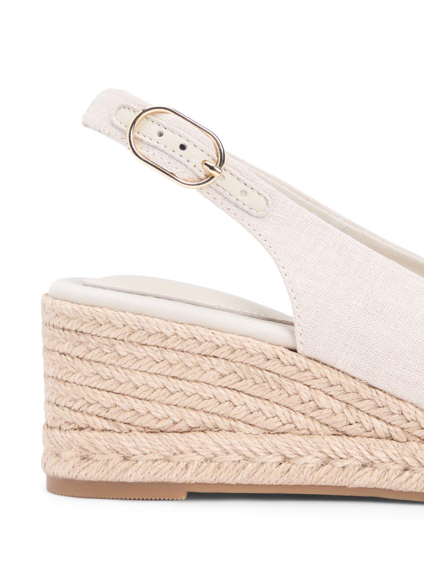 Image 6 of 6 of Tommy Hilfiger Mid Wedge Espad Slingback - Beige
