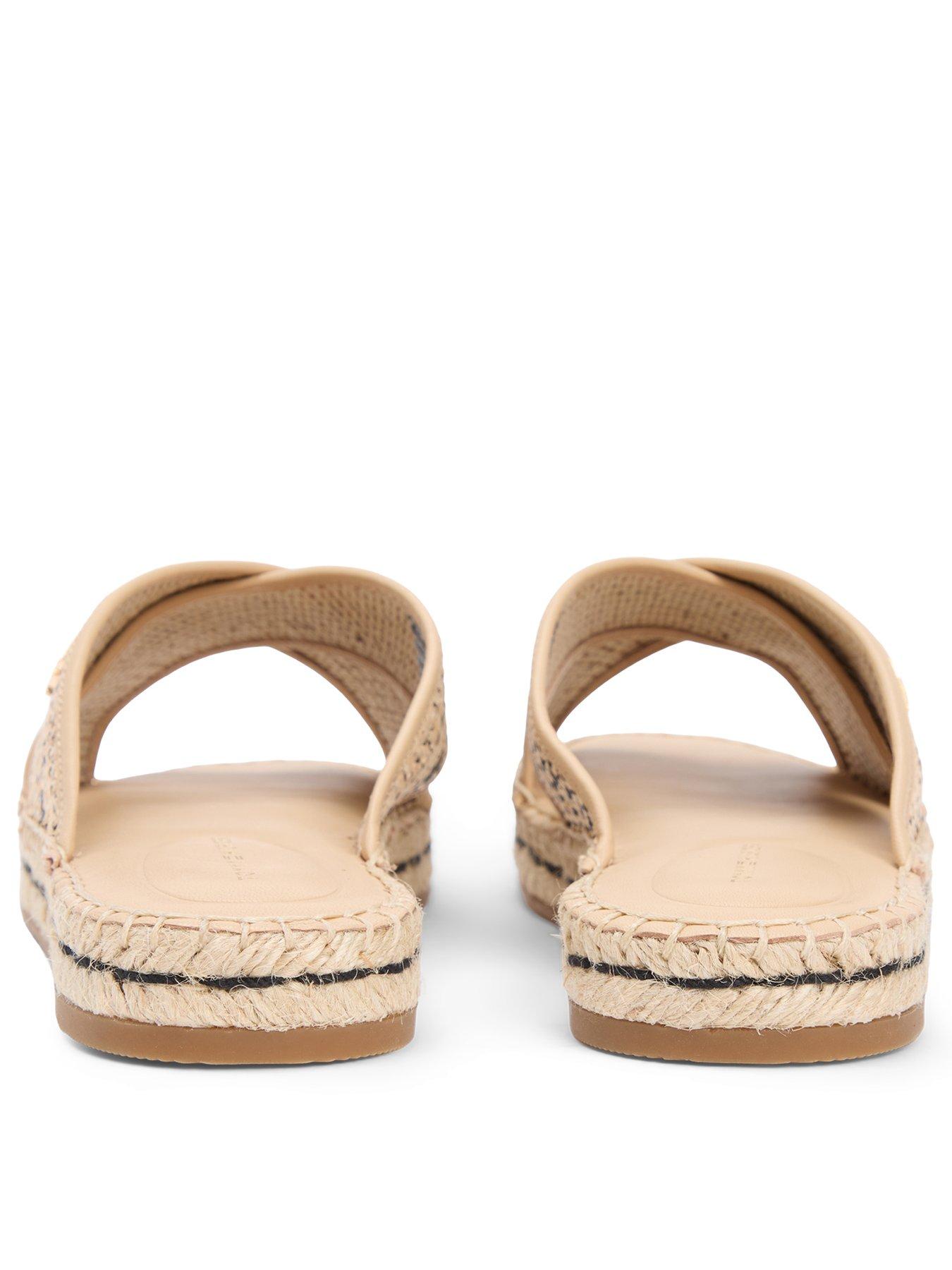Image 3 of 6 of Tommy Hilfiger Espadrille Mule Sandal Raffia - Natural/Black