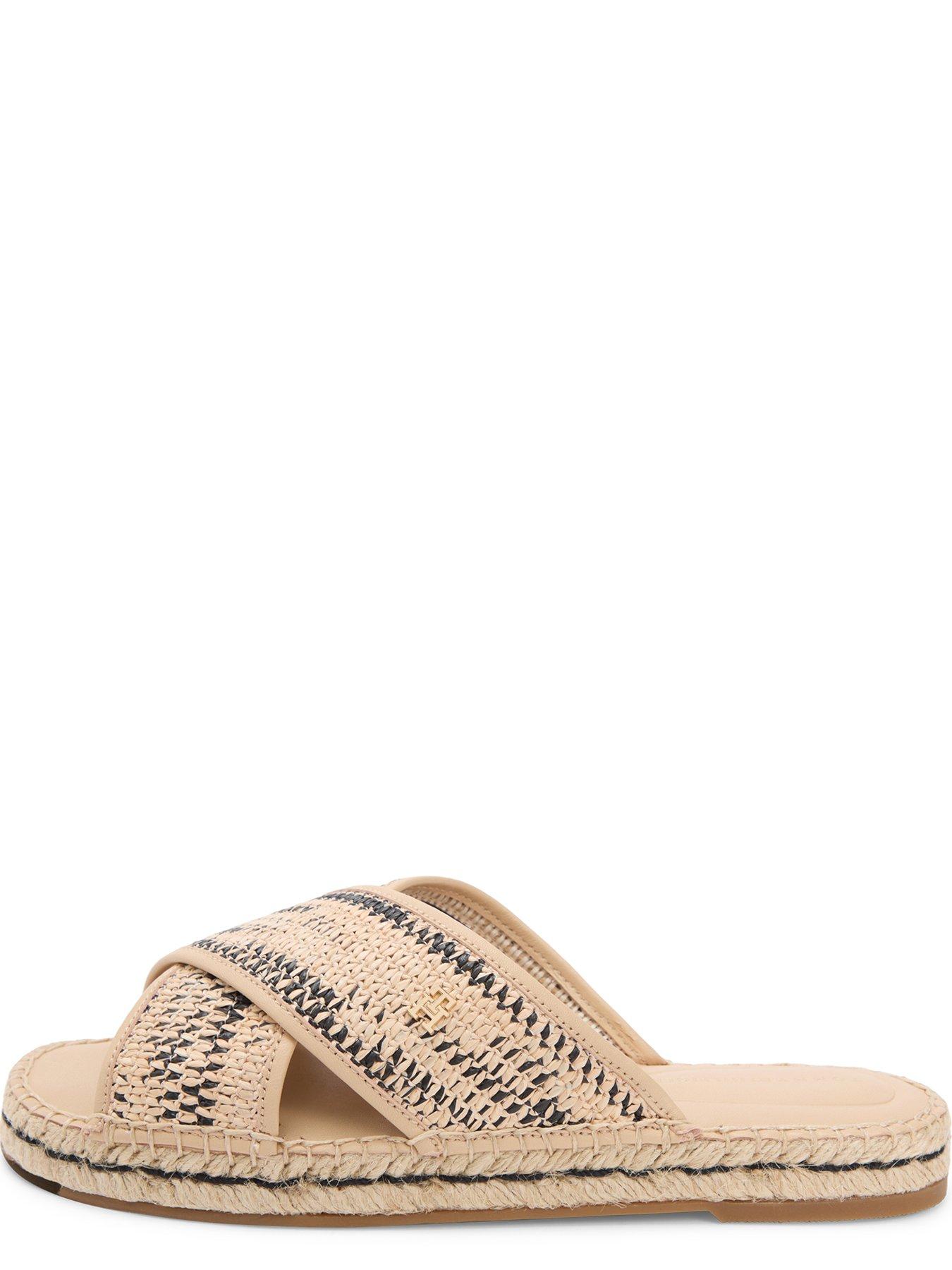 Image 5 of 6 of Tommy Hilfiger Espadrille Mule Sandal Raffia - Natural/Black