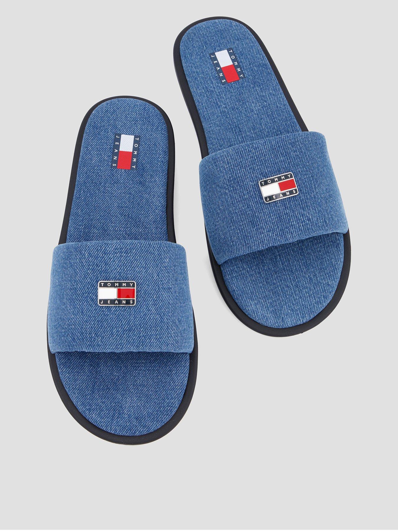 Tommy Jeans Tjw Padded Denim Casual Slide - Blue