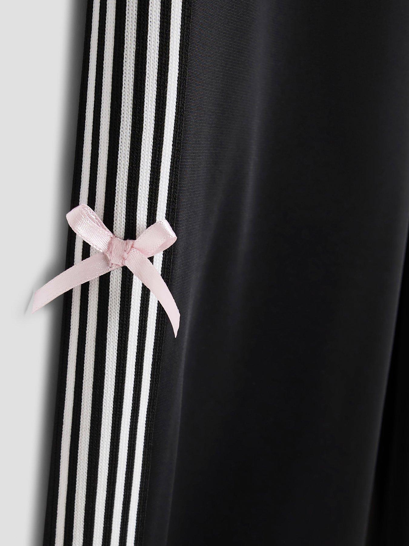 Image 4 of 5 of River Island Older Girls Bow Taped Tracksuit Set - Black